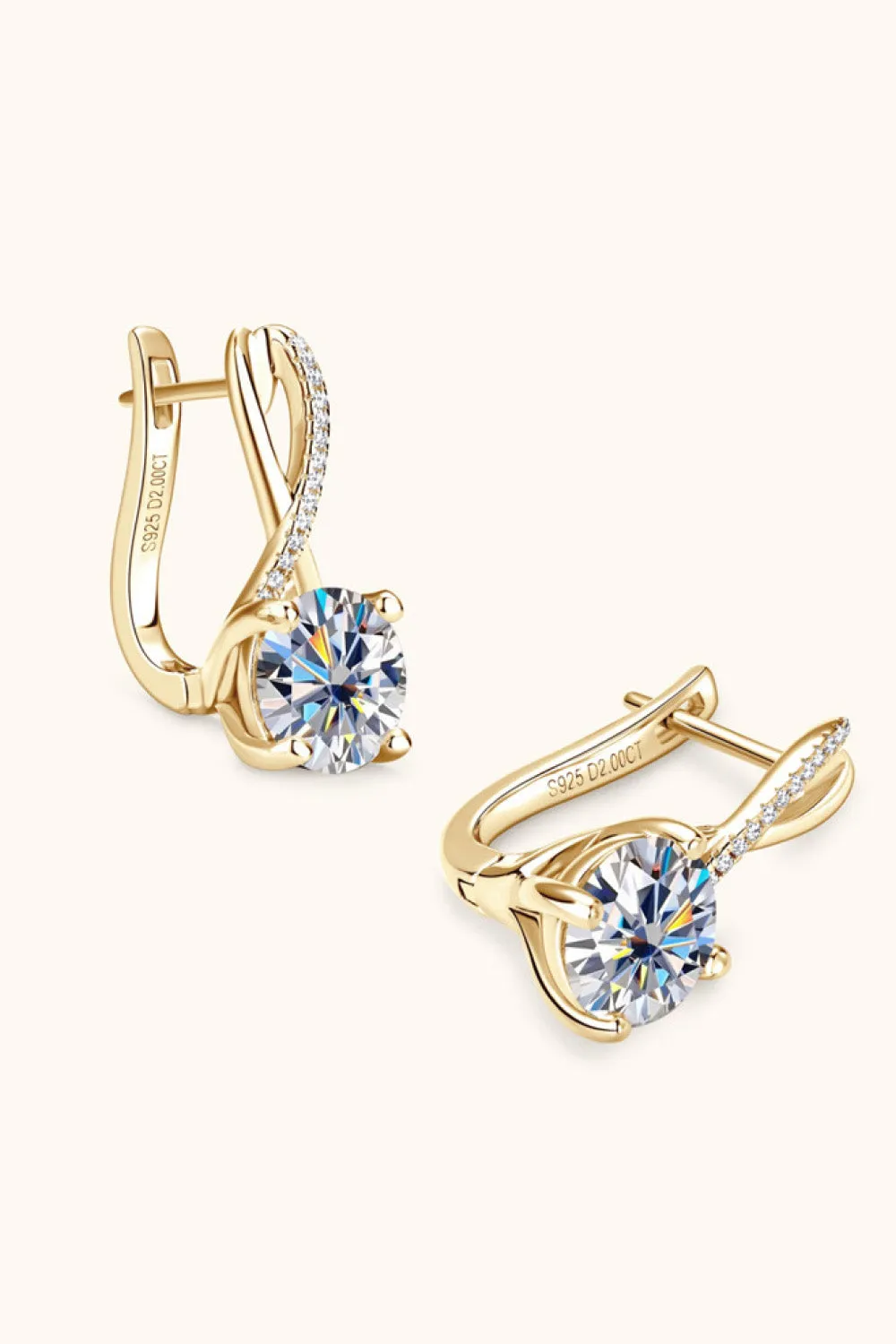 * APP EXCLUSIVE* 4 Carat Moissanite 925 Sterling Silver Earrings