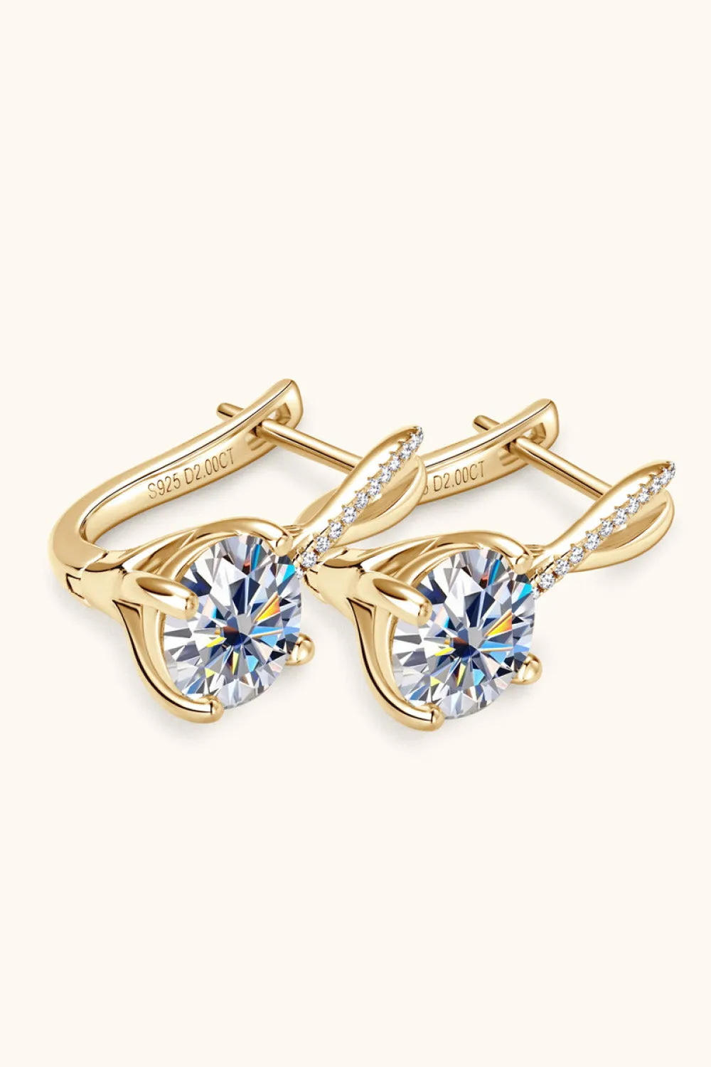 * APP EXCLUSIVE* 4 Carat Moissanite 925 Sterling Silver Earrings