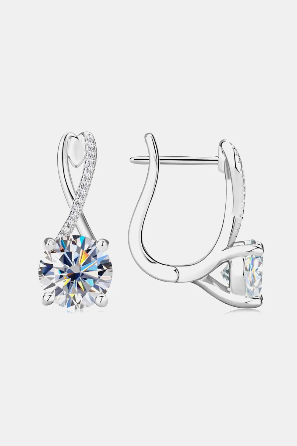 * APP EXCLUSIVE* 4 Carat Moissanite 925 Sterling Silver Earrings