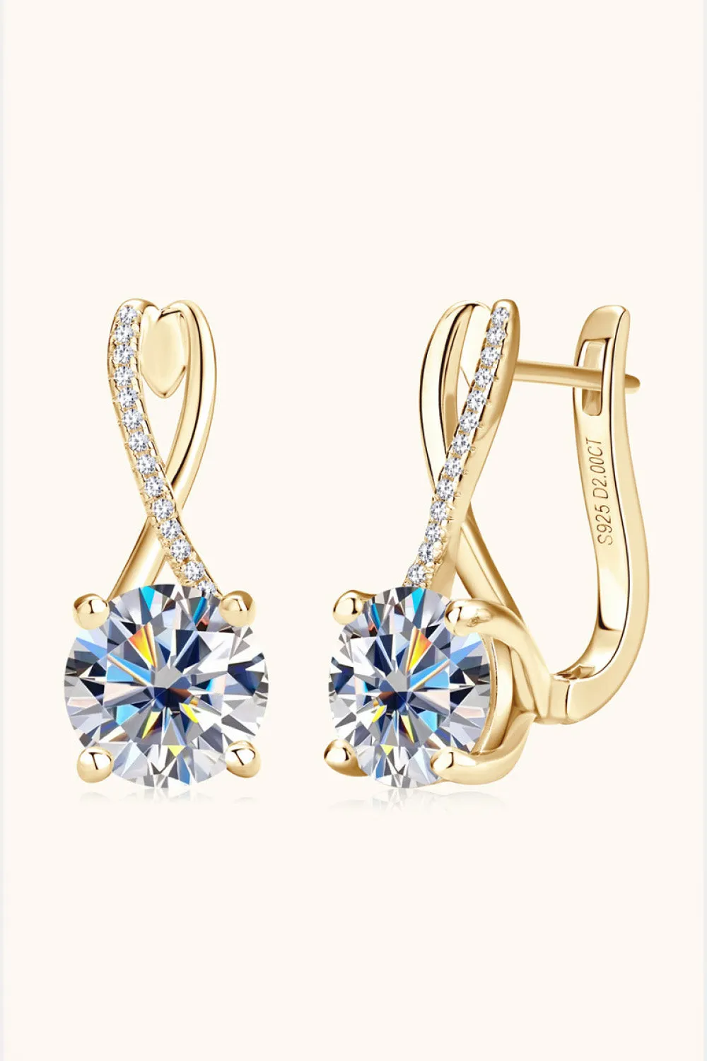 * APP EXCLUSIVE* 4 Carat Moissanite 925 Sterling Silver Earrings