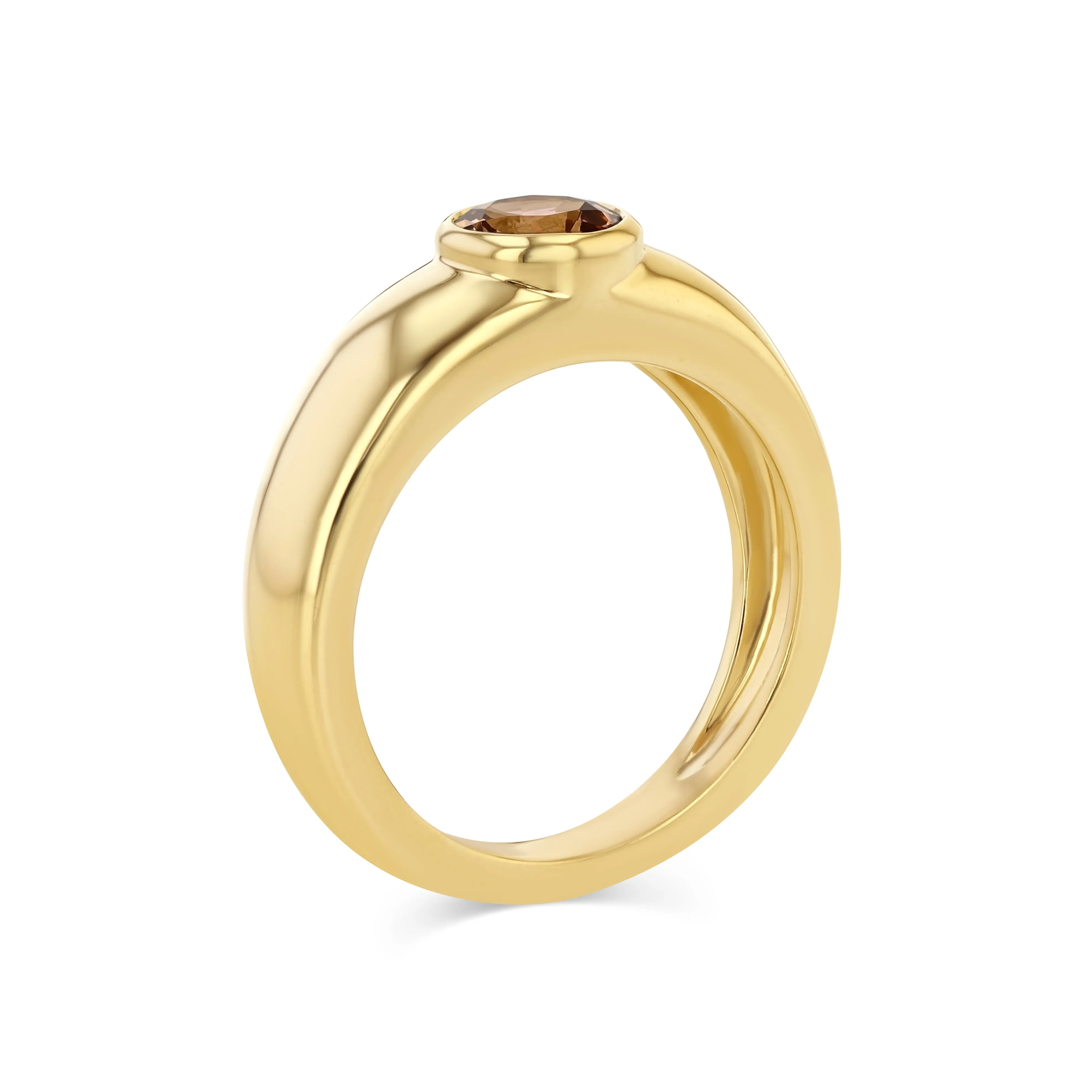 0.37CT TOPAZ BEZEL SET CLOUD RING