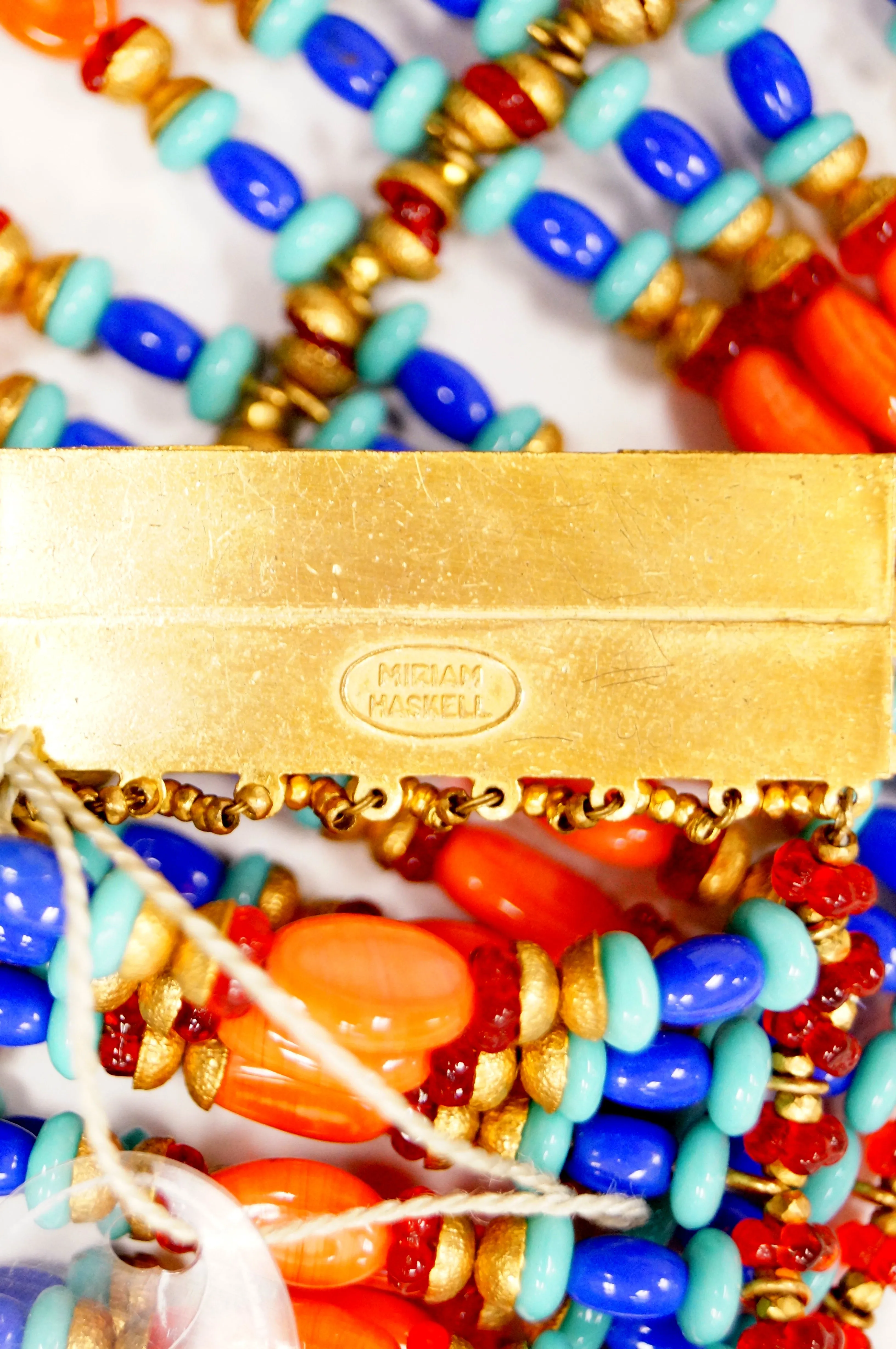1970s Miriam Haskell Egyptian Revival Choker Necklace by Vrba NWT