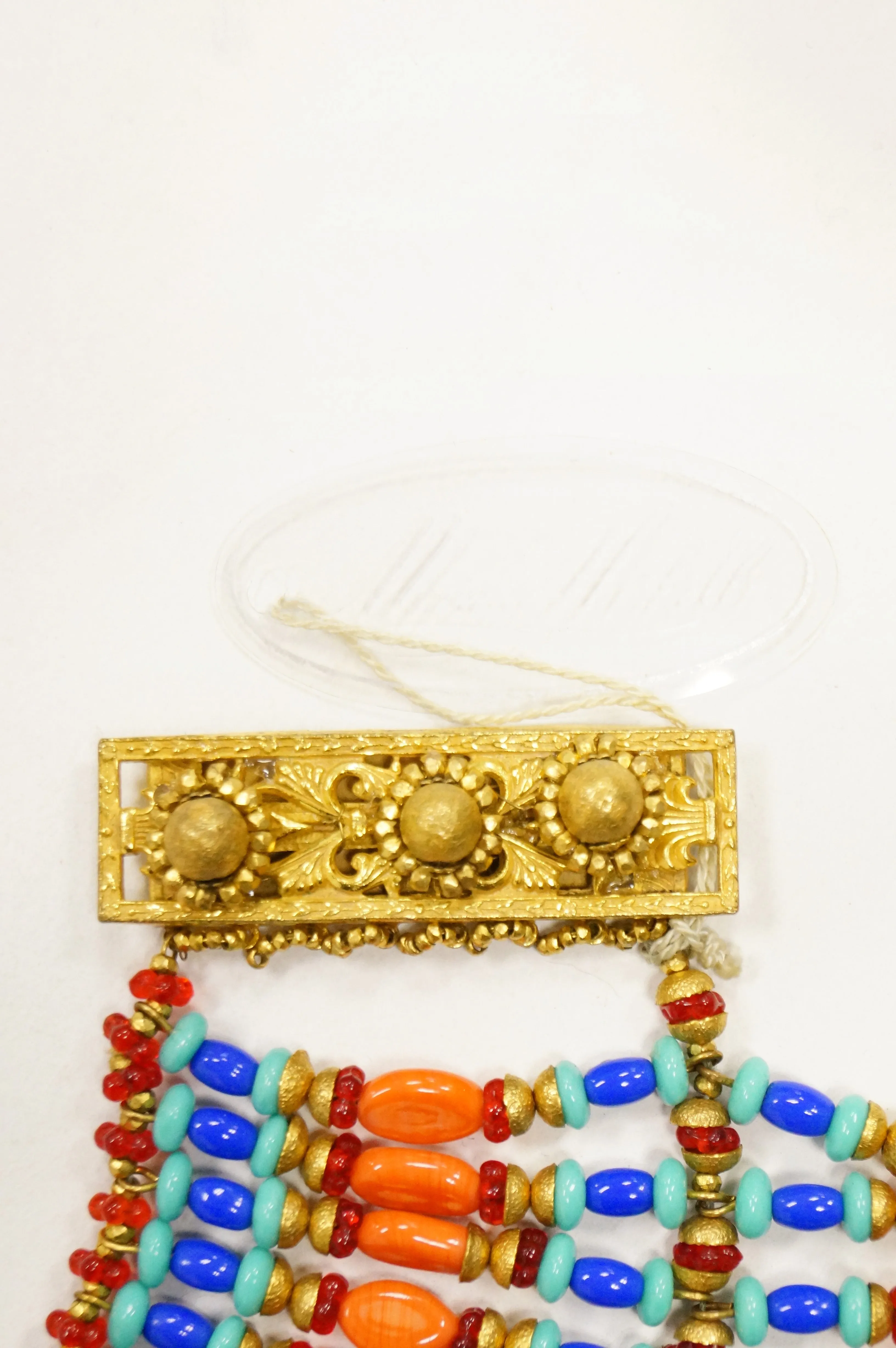 1970s Miriam Haskell Egyptian Revival Choker Necklace by Vrba NWT