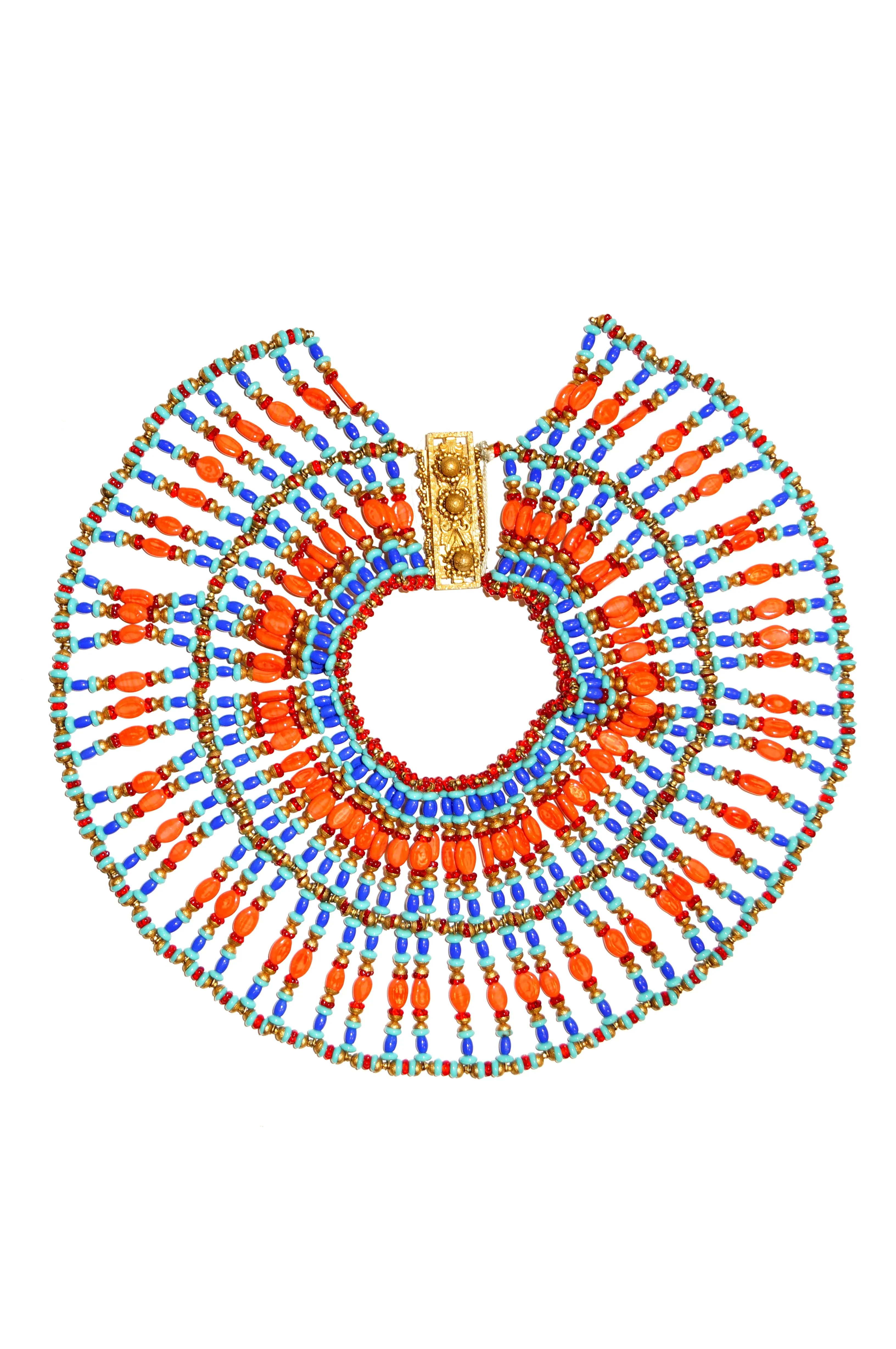 1970s Miriam Haskell Egyptian Revival Choker Necklace by Vrba NWT