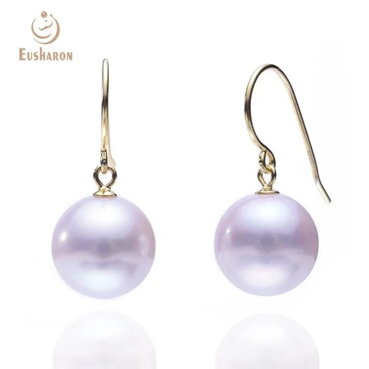 5 Pairs 9-13mm White Round Edison Pearl Hook Earrings
