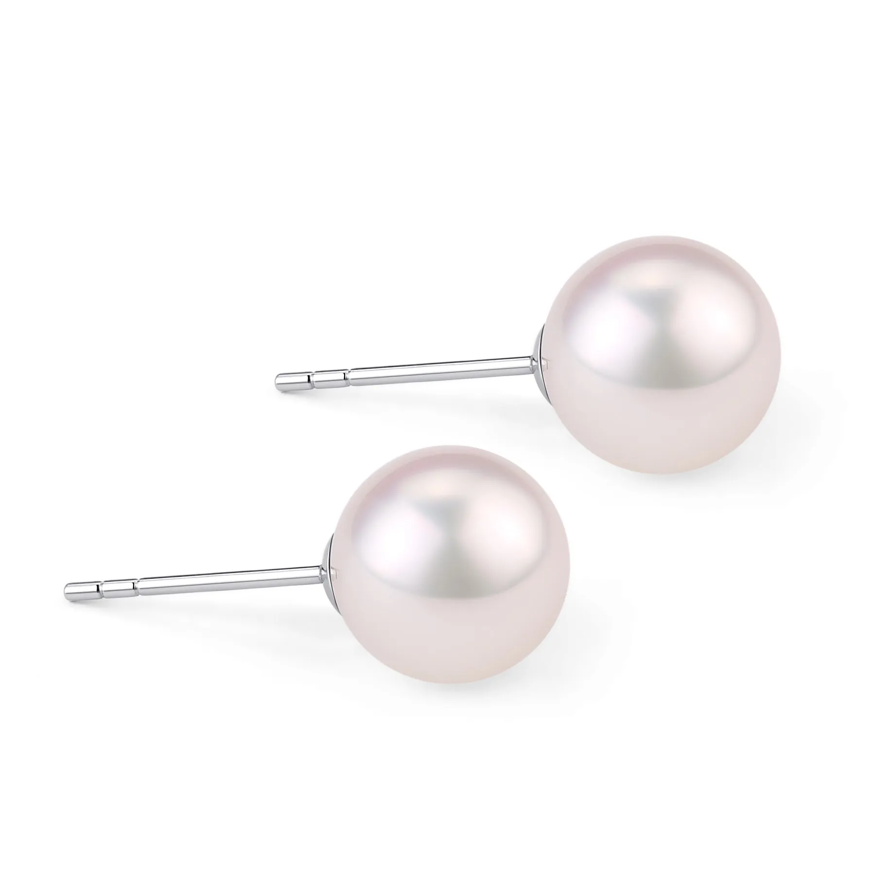 7-7.5mm Akoya Pearl Stud Earrings Sterling Silver