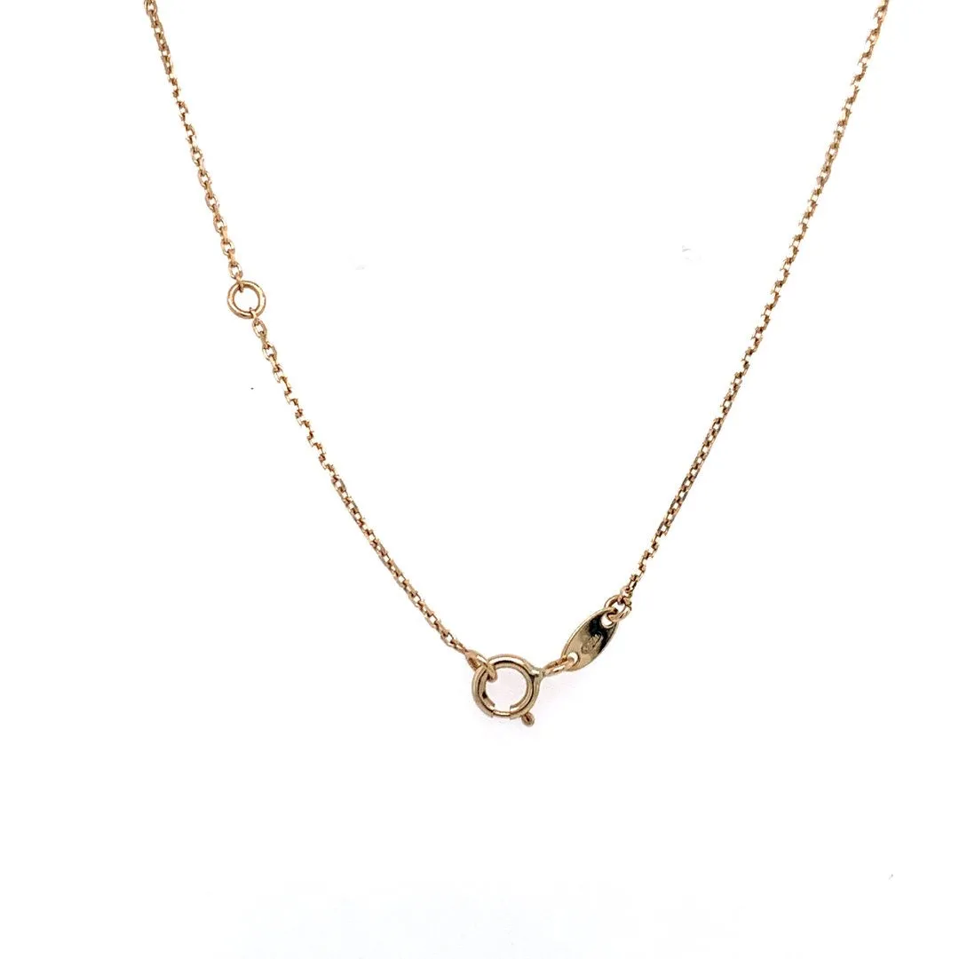 9ct Yellow Gold Dainty Fresh Water Pearl with Accent Baguette & Round Cz