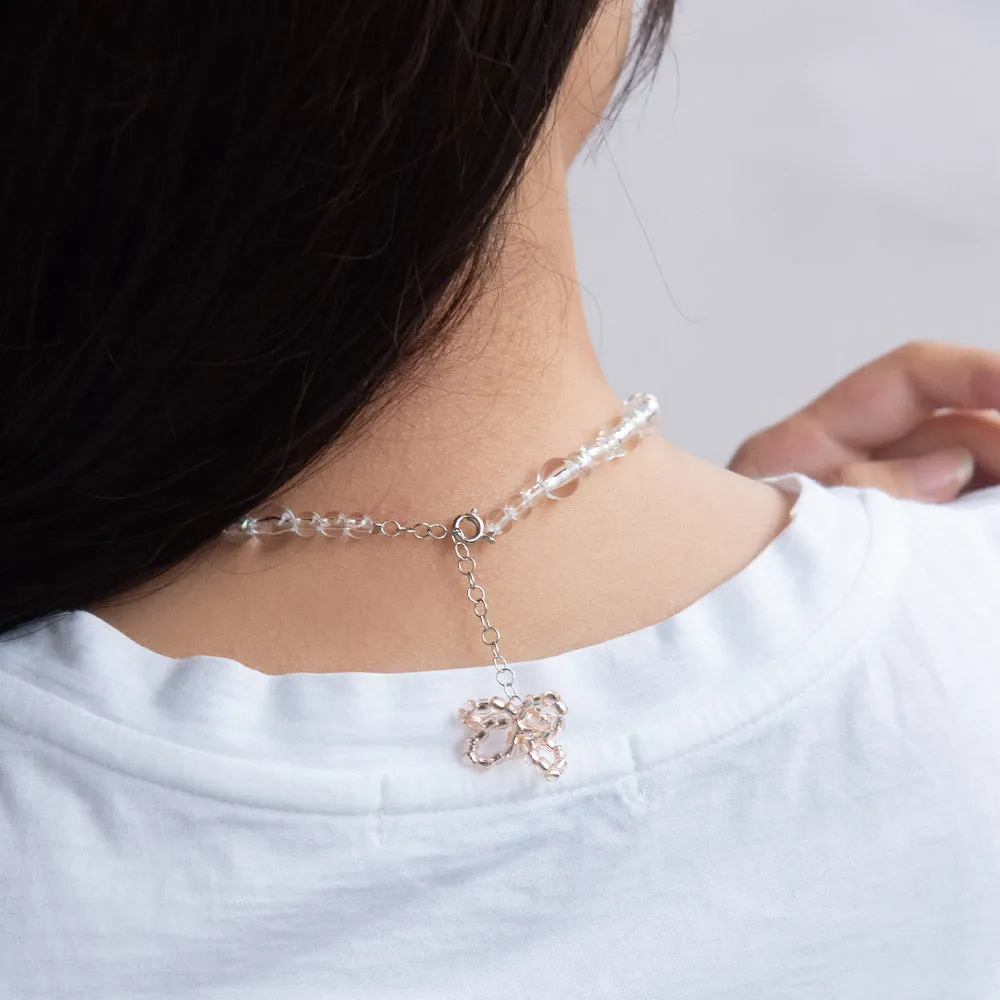 Beaded Flower Short Necklace