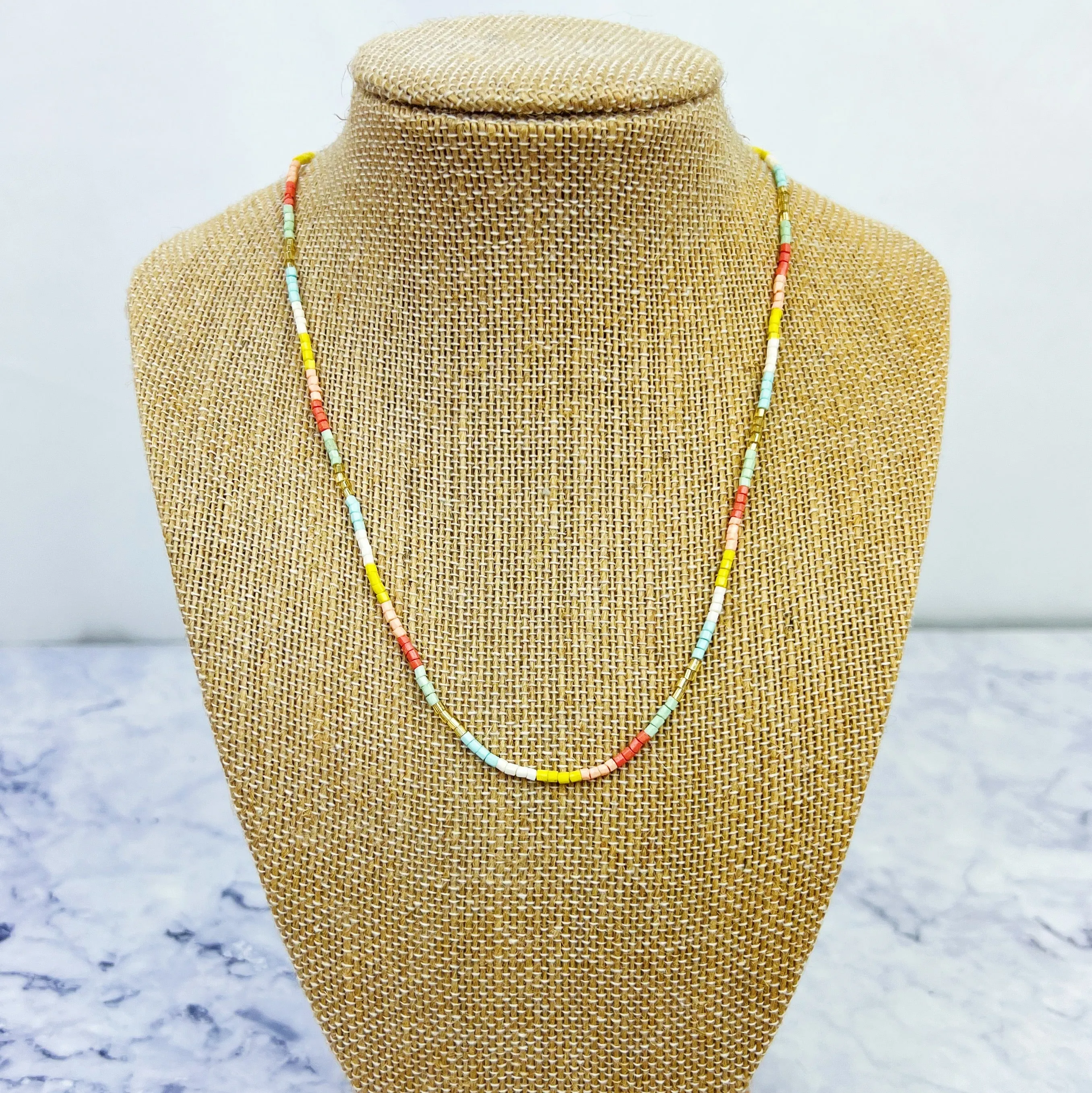 Beaded Ink Alloy Necklace