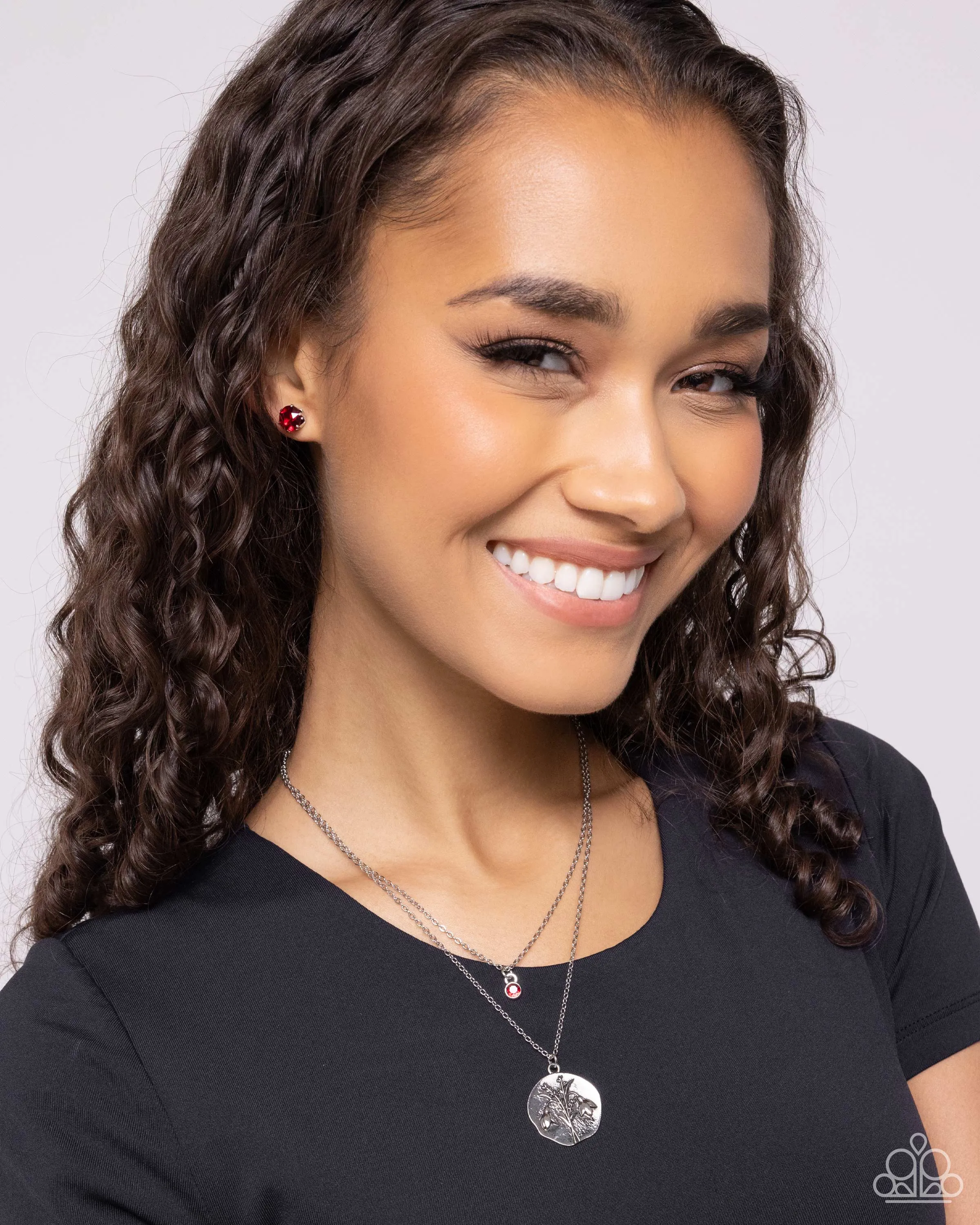 Birthstone Beauty - Red Necklace - Paparazzi Accessories