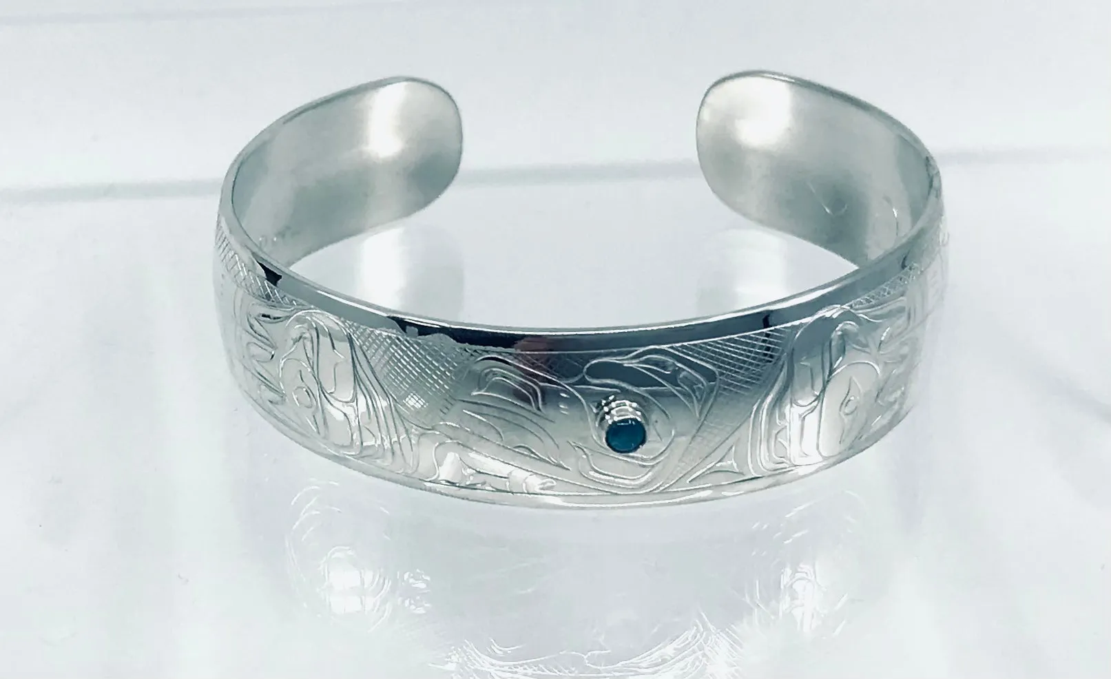 Bracelet - T. Owens, Silver, Blue Topaz, 1/2"