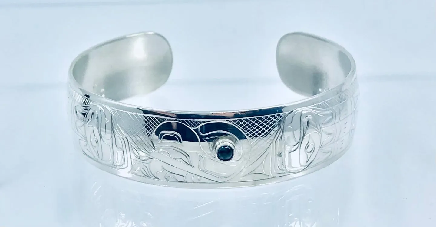 Bracelet - T. Owens, Silver, Blue Topaz, 1/2"