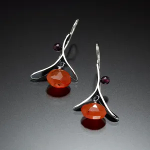 Branch Earrings with Drop (orange)