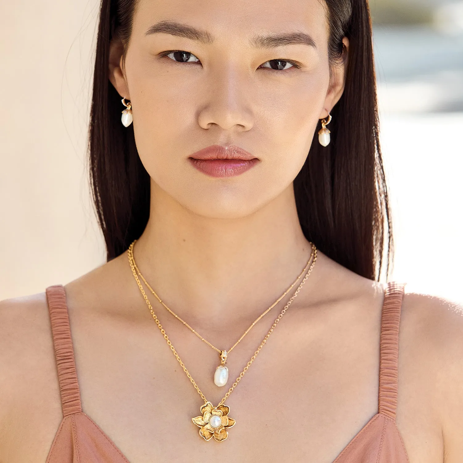 Brighton Everblooming Pearl Drop Earrings