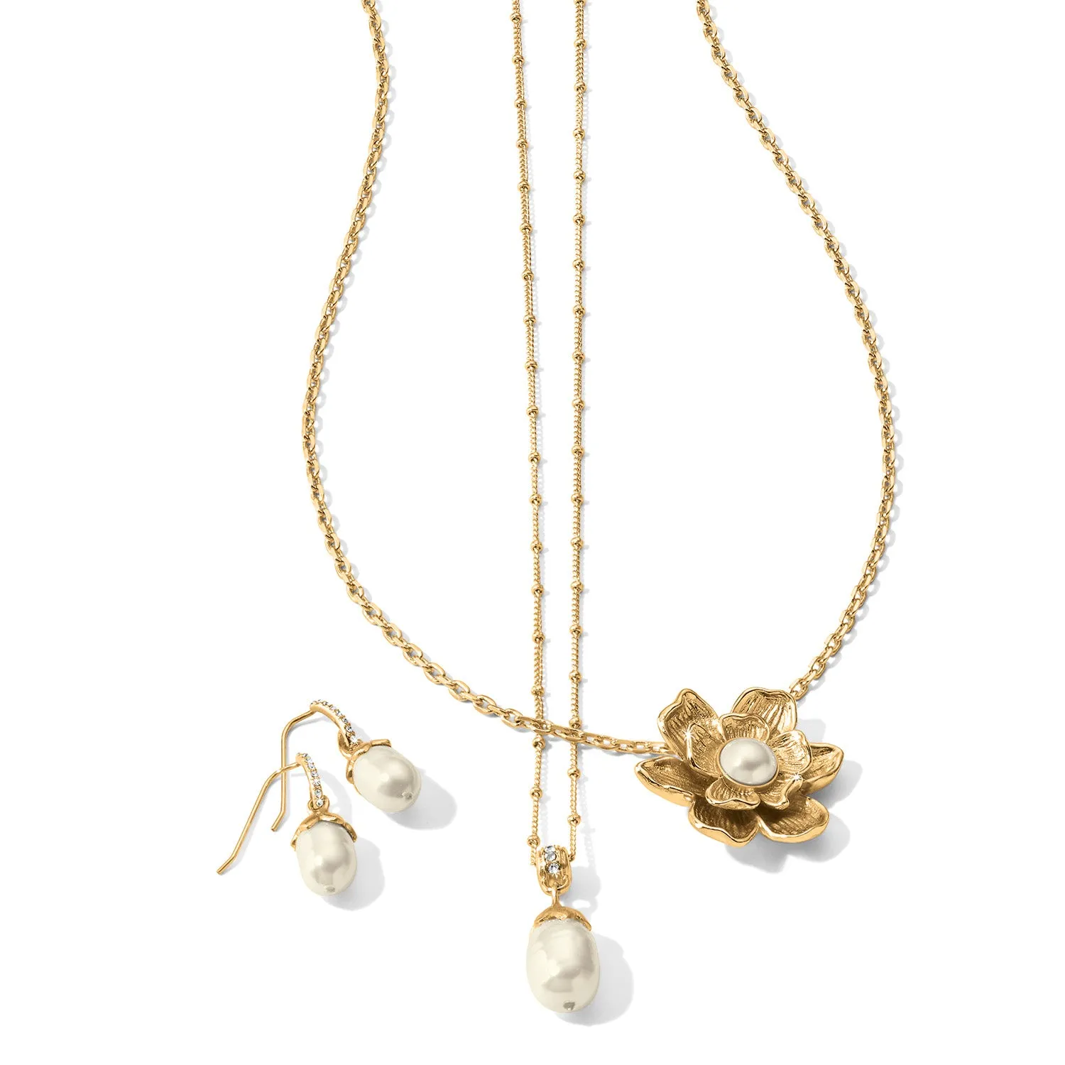 Brighton Everblooming Pearl Drop Earrings