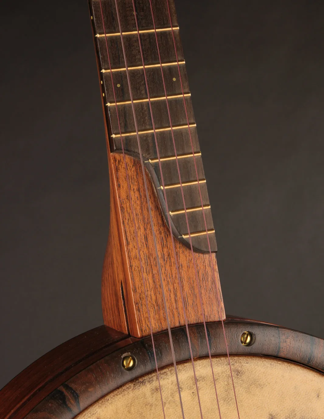 Carolina Banjo Company 11" Walnut w/Carved Peghead & Padauk Tonering