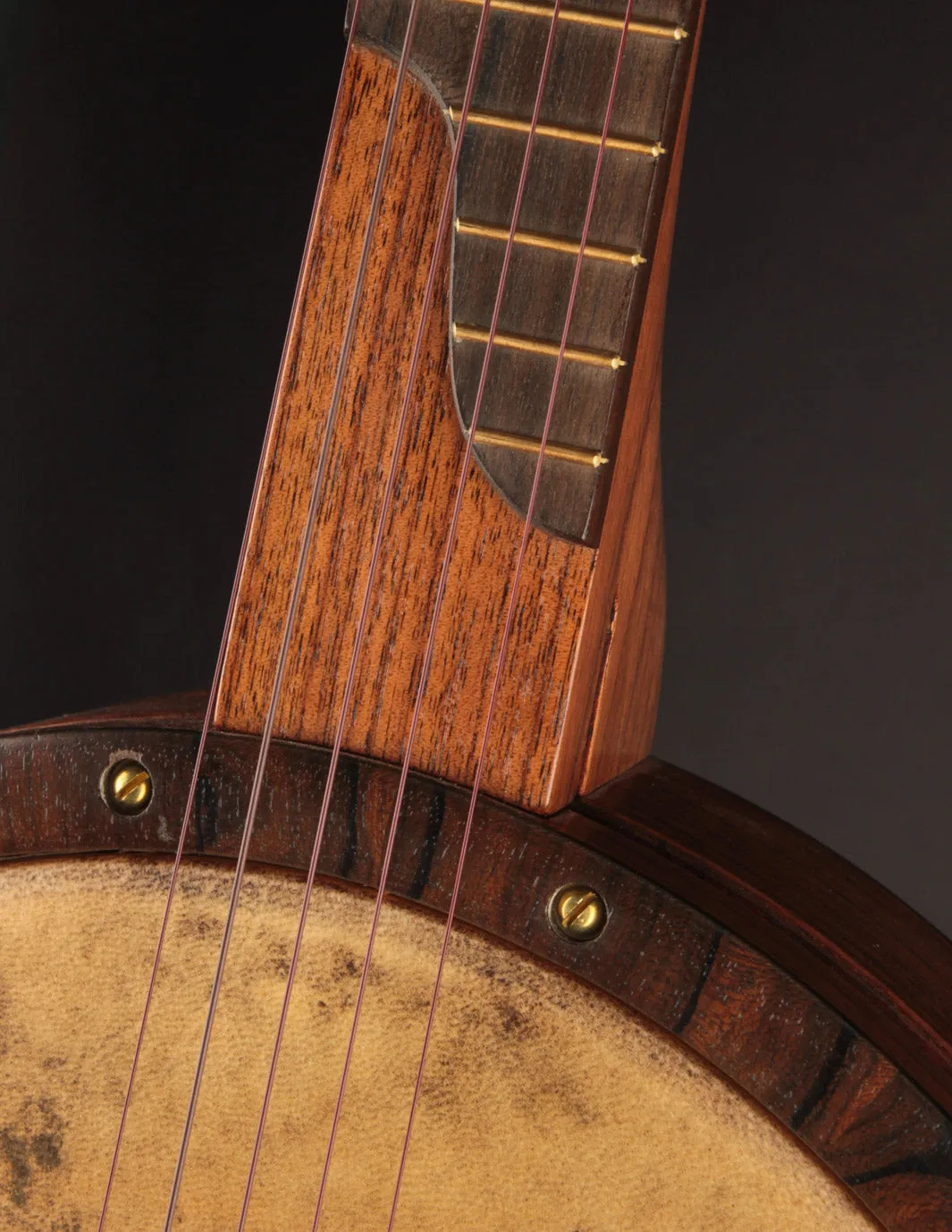 Carolina Banjo Company 11" Walnut w/Carved Peghead & Padauk Tonering