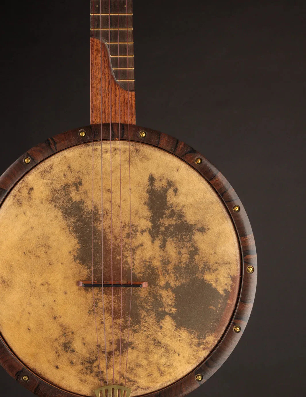 Carolina Banjo Company 11" Walnut w/Carved Peghead & Padauk Tonering