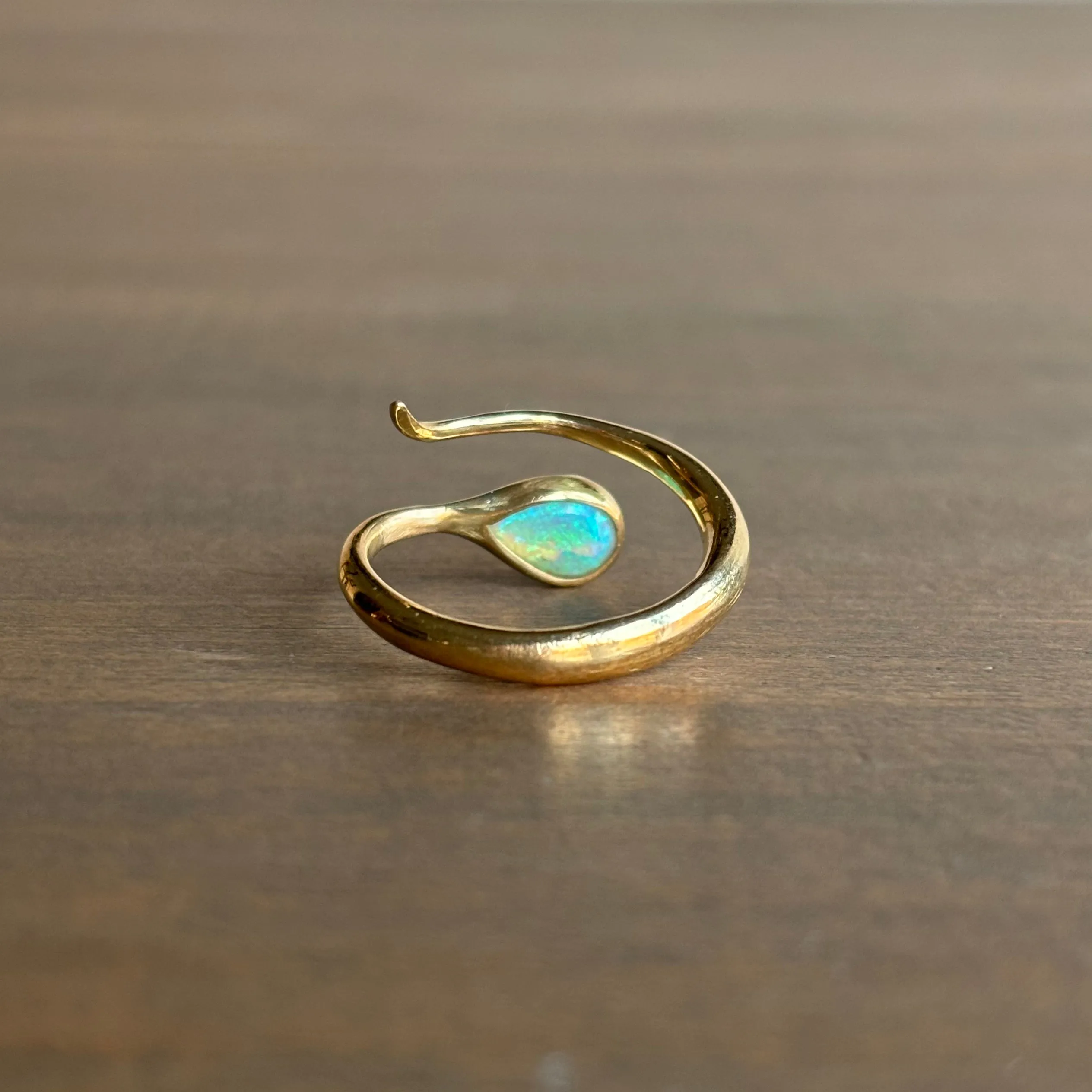 Crystal Opal Serpent Ring