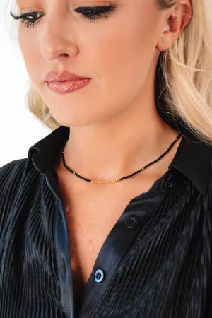 Dainty Details Necklace - Black