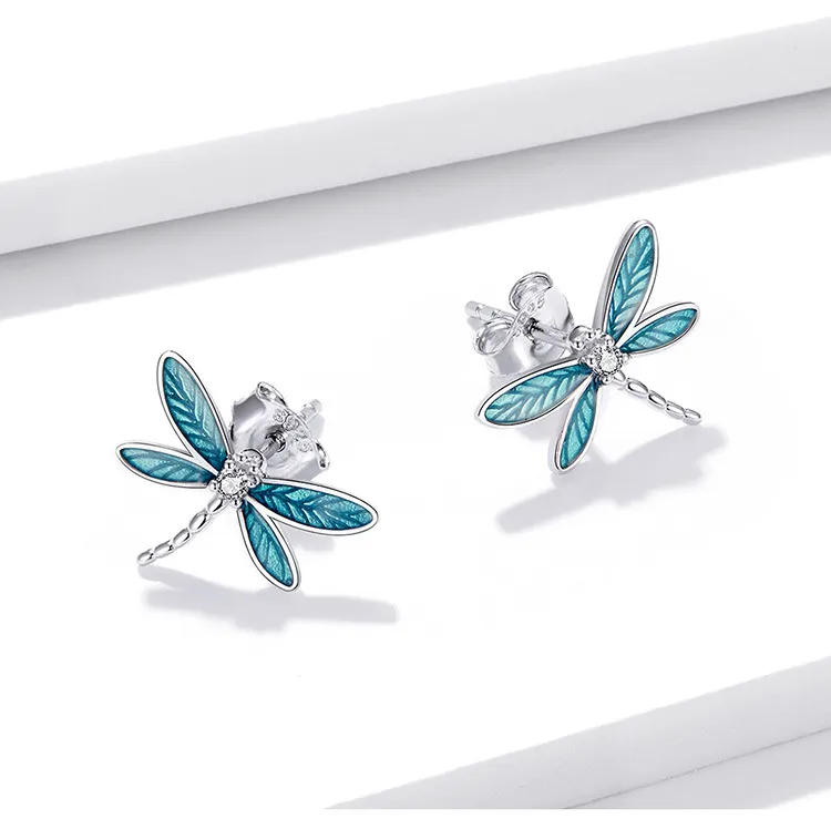 Earrings Sterling Silver Dragonfly Earrings