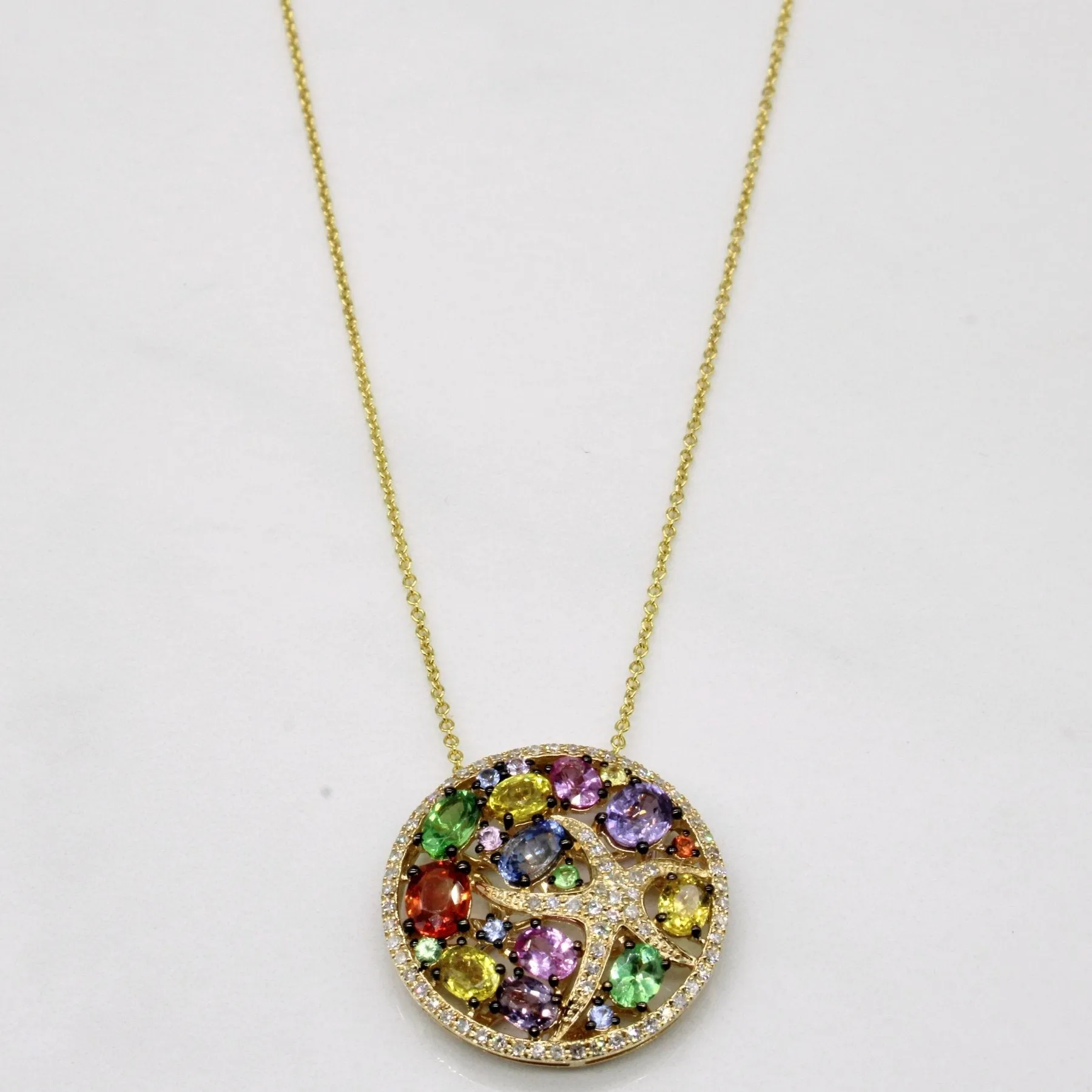 'EFFY' Seaside 14k Yellow Gold Multi Gem Necklace | 2.07ctw | 18'