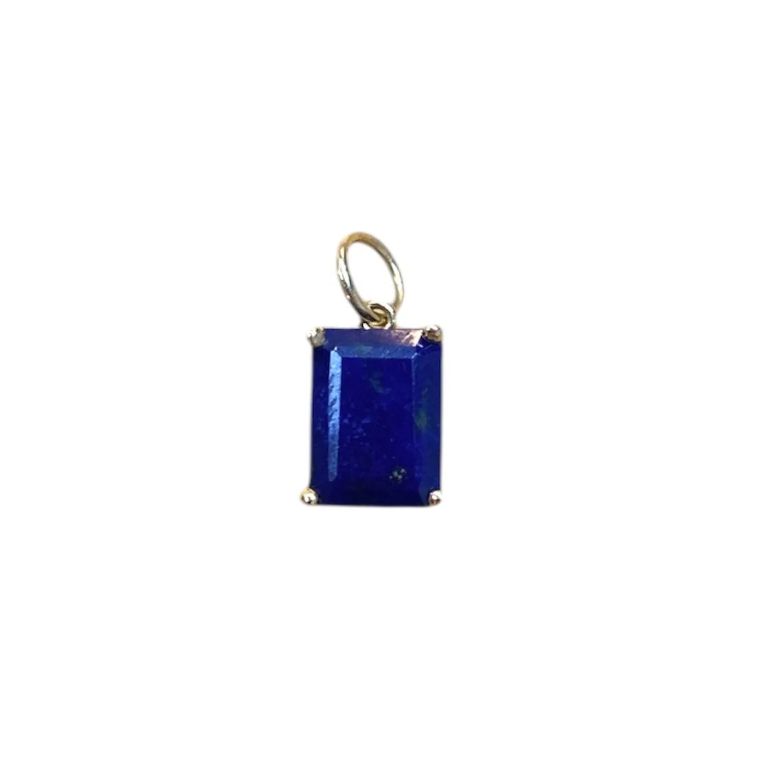 Emerald Cut Lapis Pendant