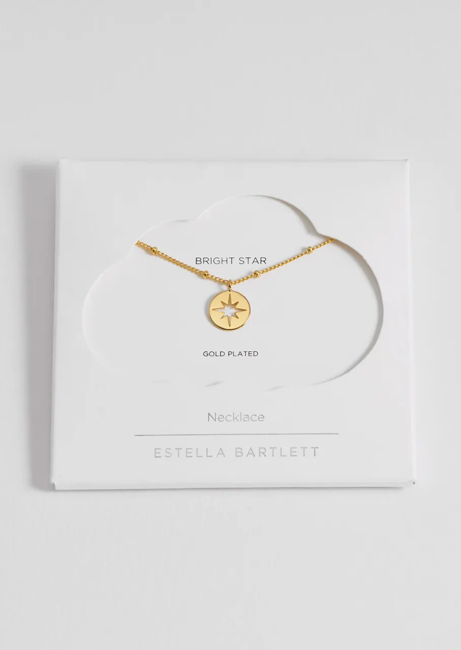 Estella Starburst Disc Necklace