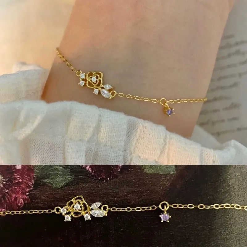 Eternal Rose Bracelet (Solid Silver)