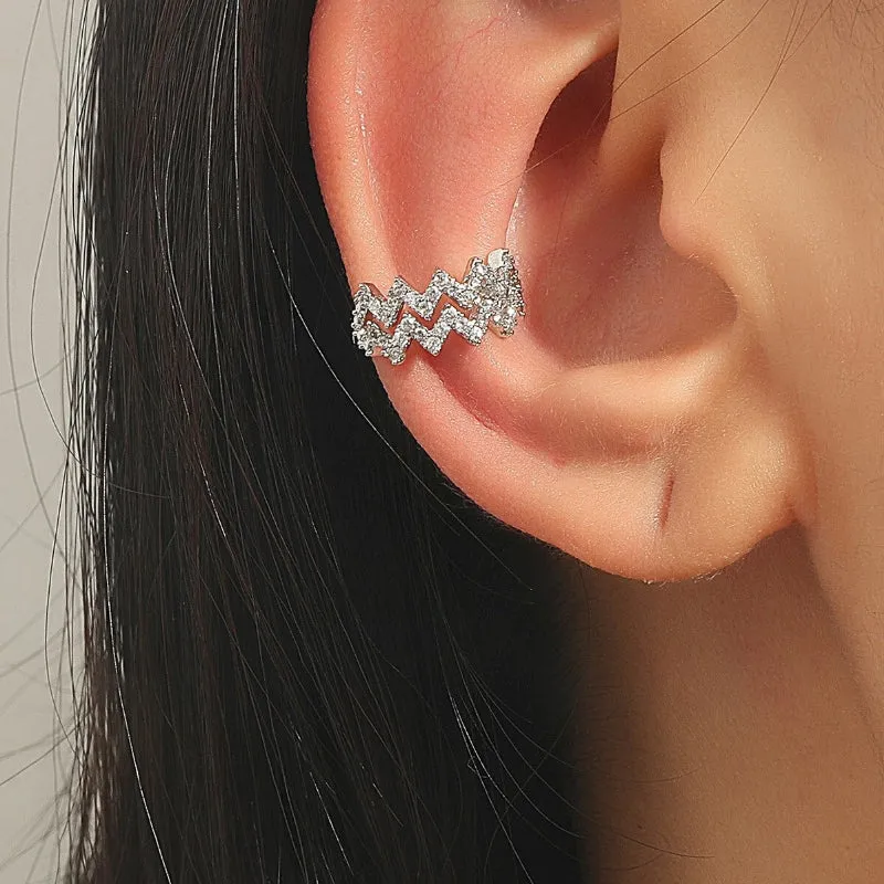 Exquisite Fashion Zircon Bejeweled Ear Cuff Earrings