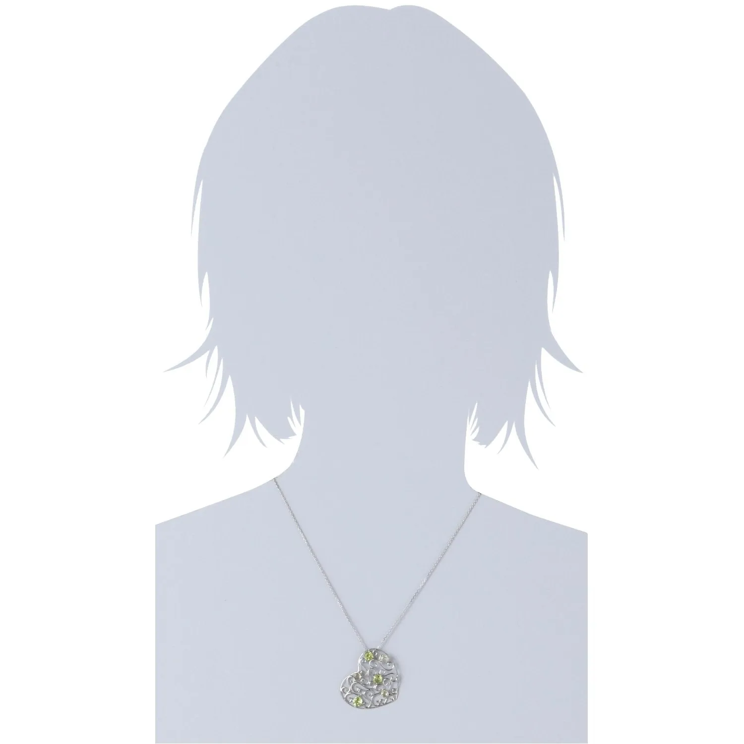 Fabienne Peridot Heart Necklace