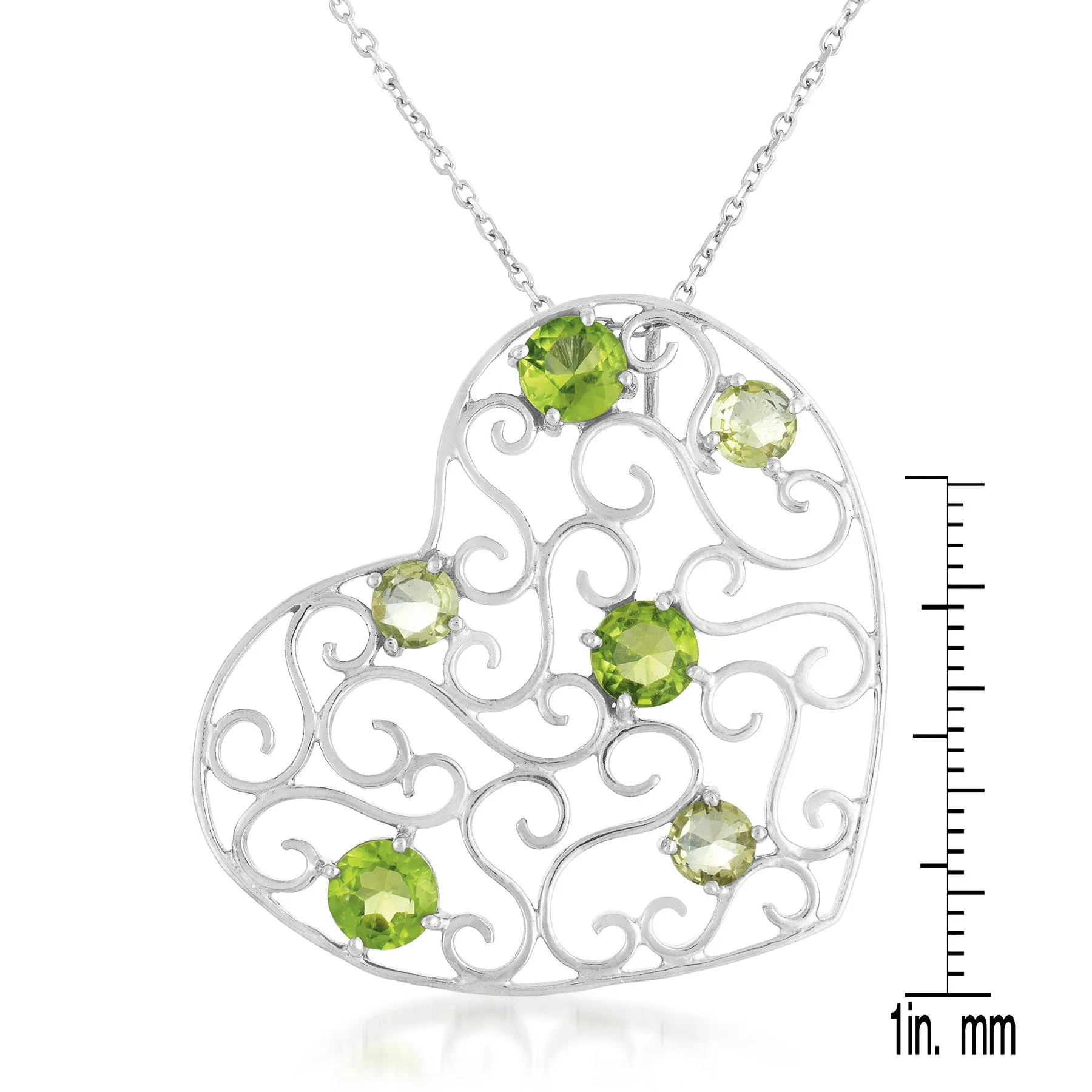 Fabienne Peridot Heart Necklace