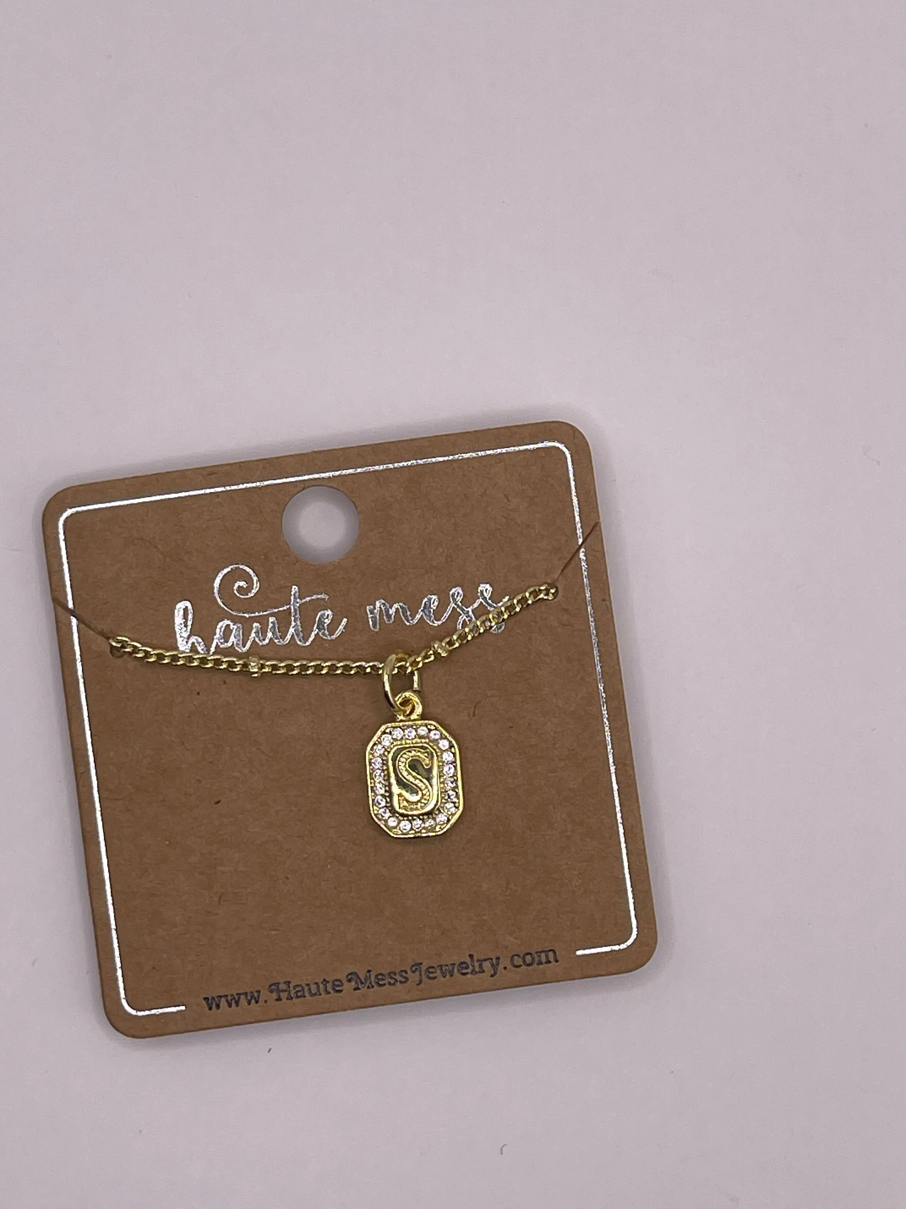 Gold Initial Pendant Necklace