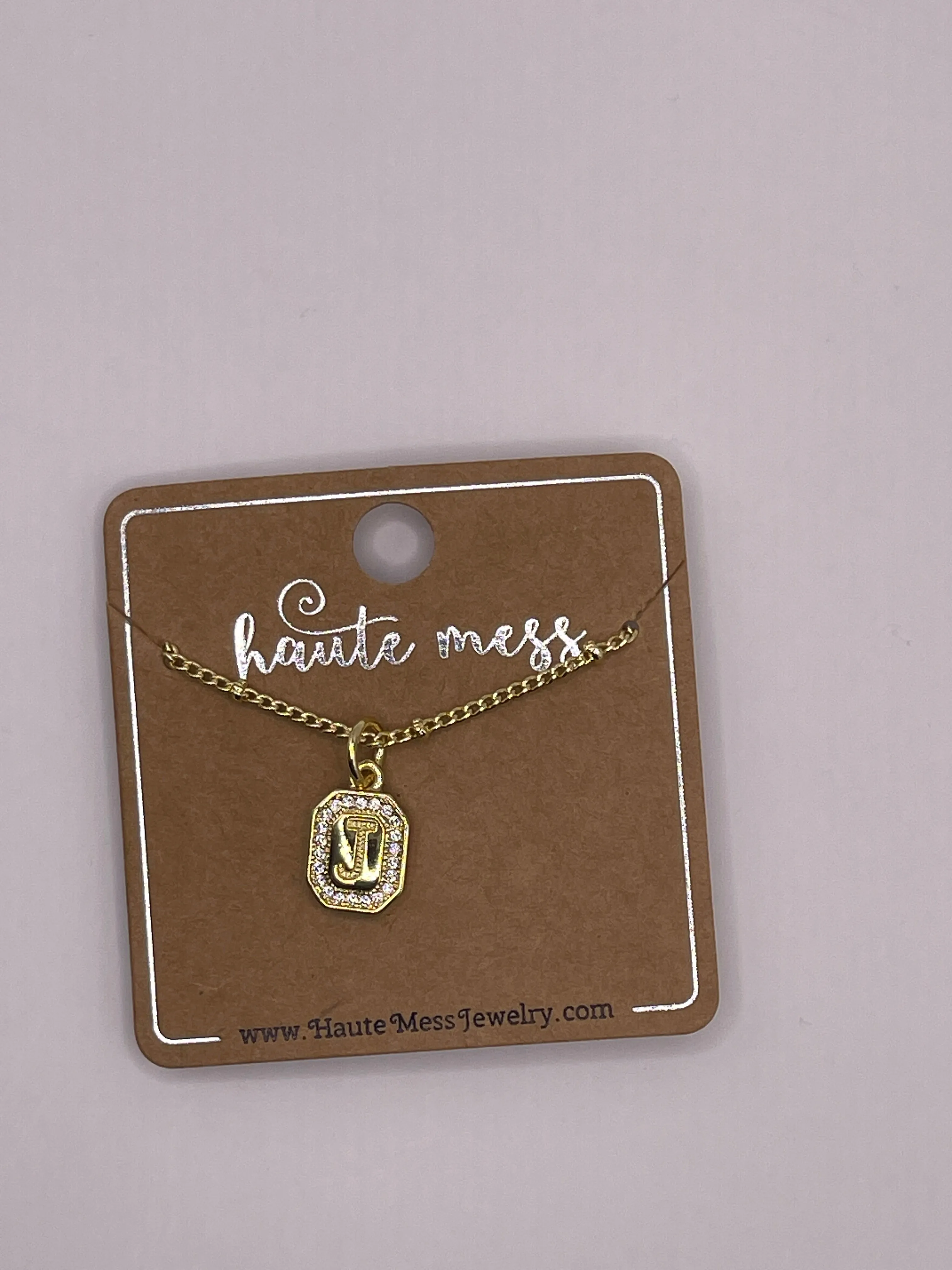 Gold Initial Pendant Necklace