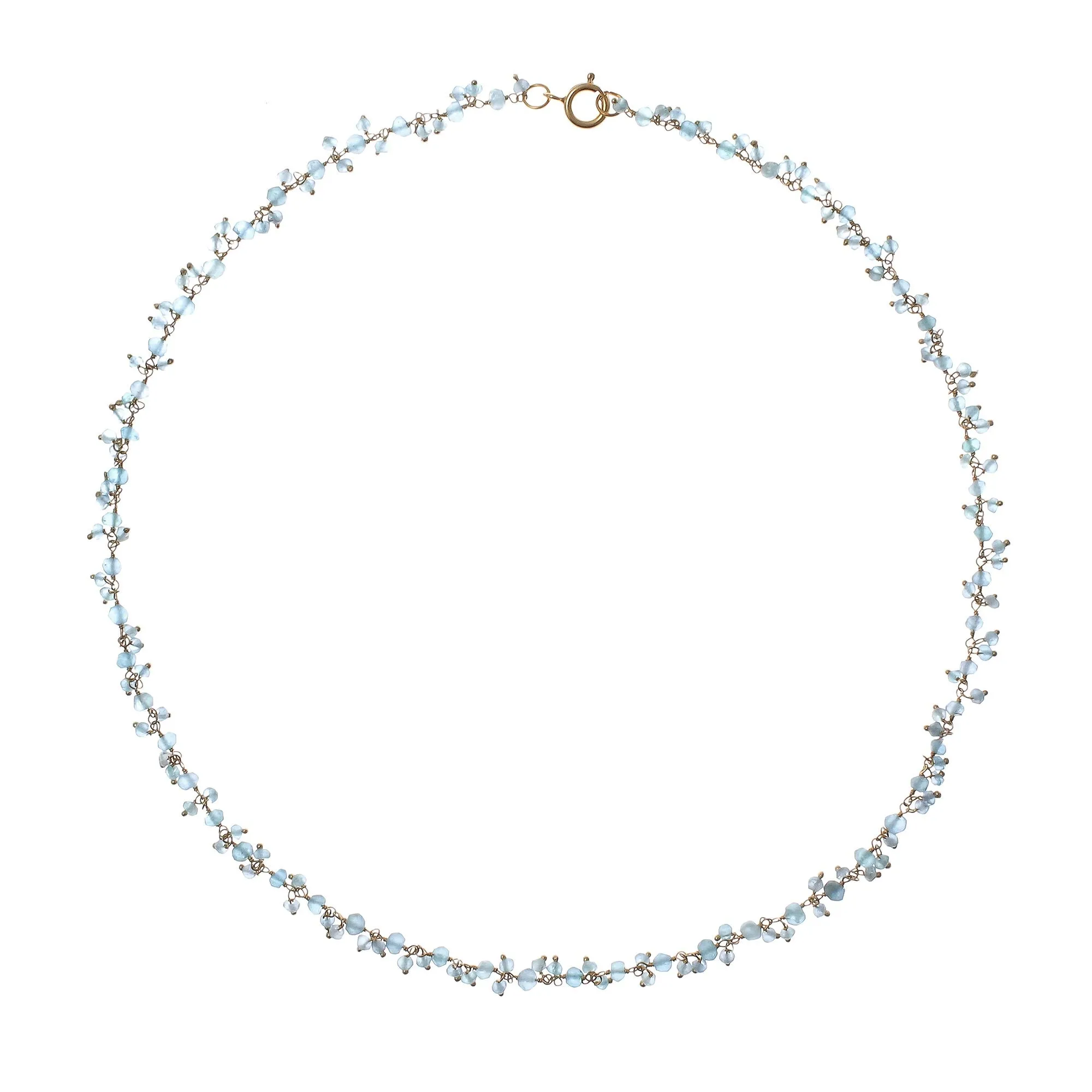 Gold-Plated Apatite Charm Necklace from Thailand - Arctic Dream | NOVICA