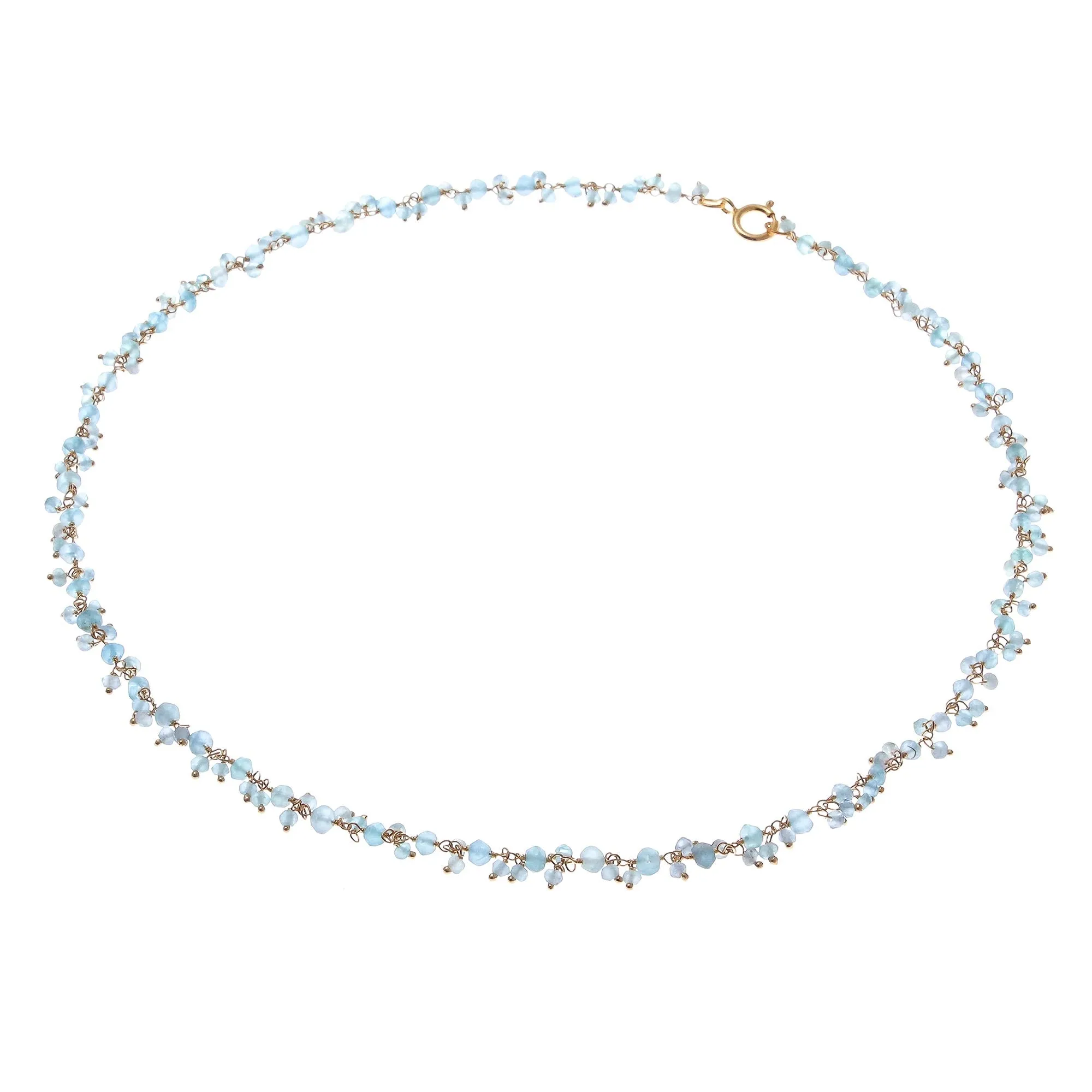 Gold-Plated Apatite Charm Necklace from Thailand - Arctic Dream | NOVICA