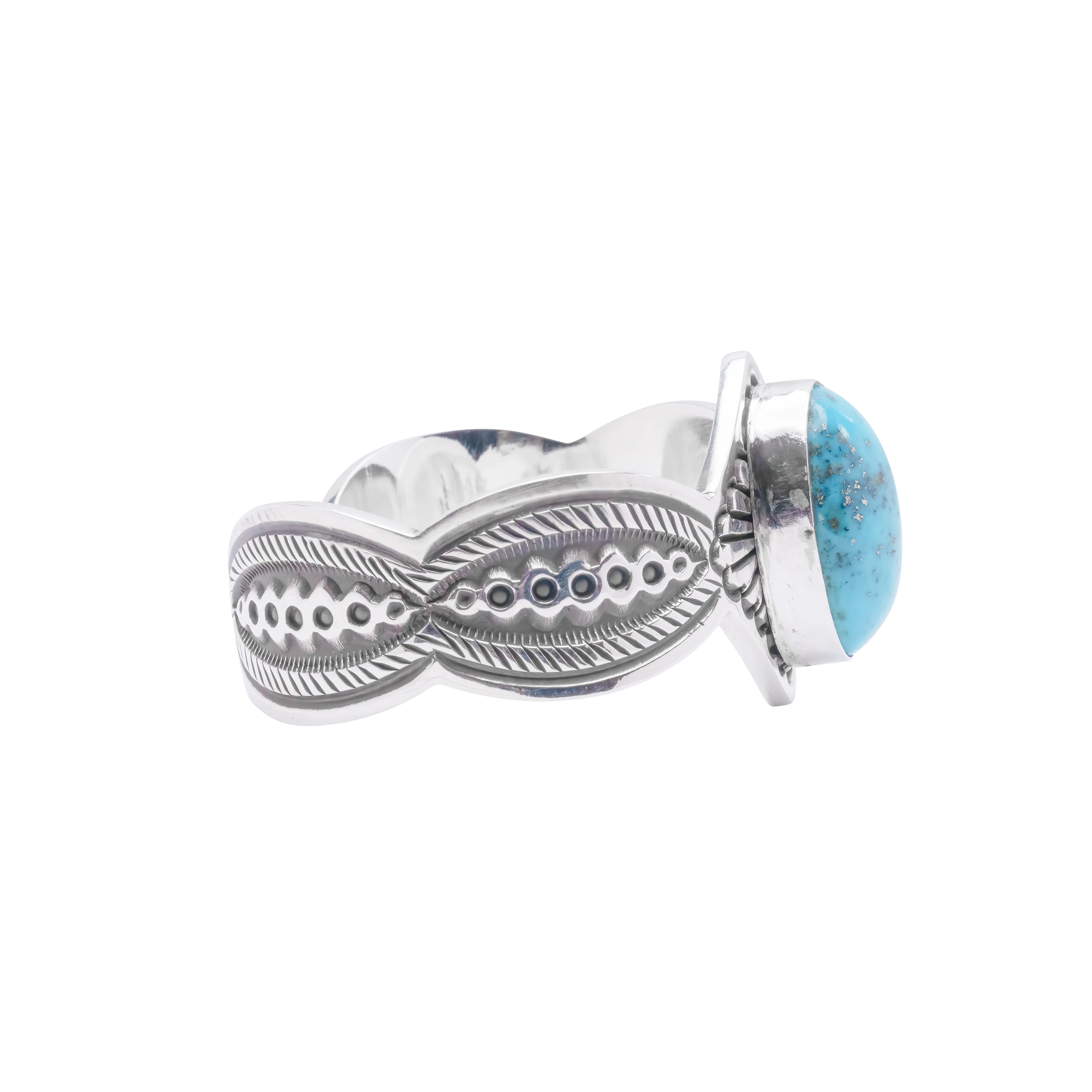Hand-Stamped Persian Turquoise Cuff | Terry Martinez