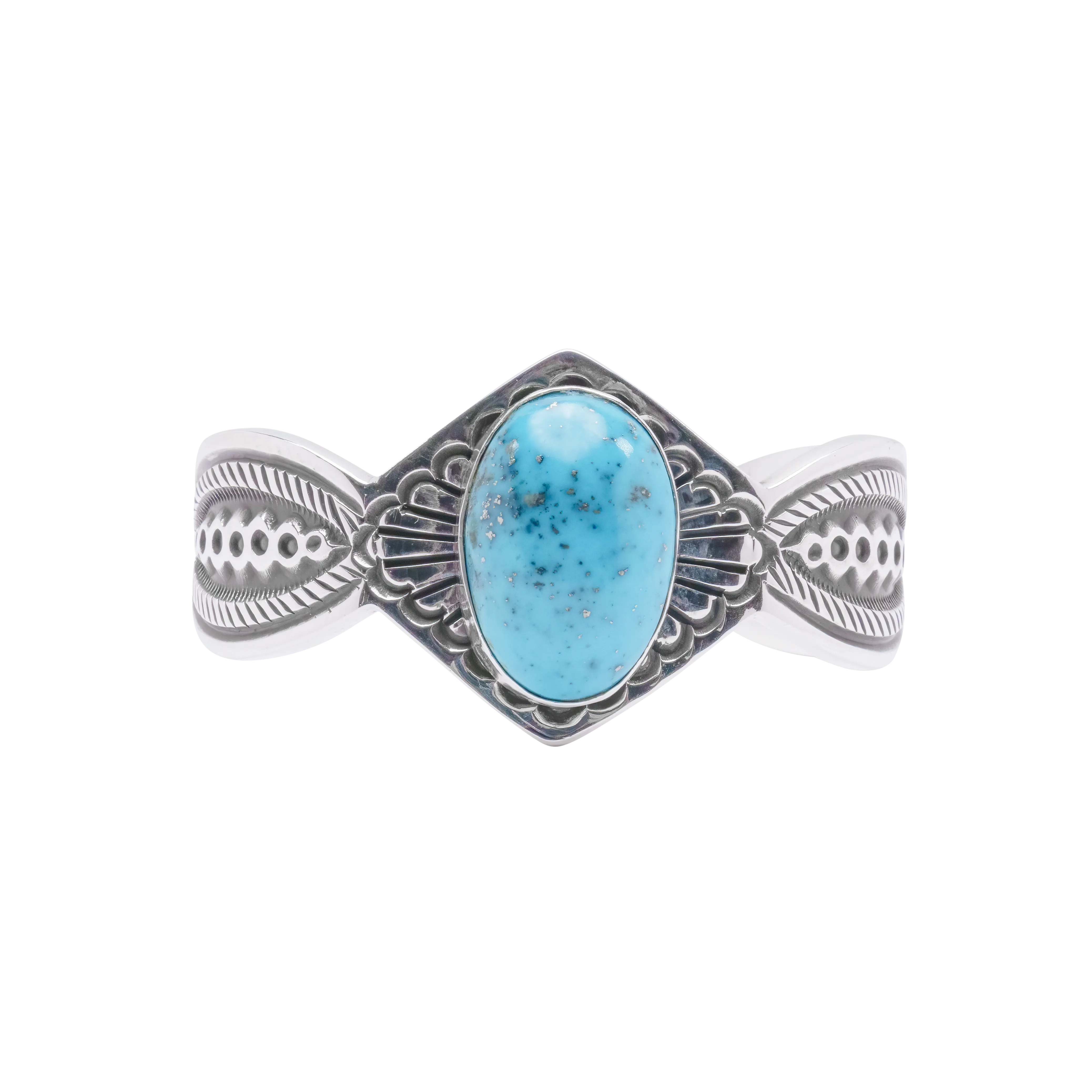 Hand-Stamped Persian Turquoise Cuff | Terry Martinez
