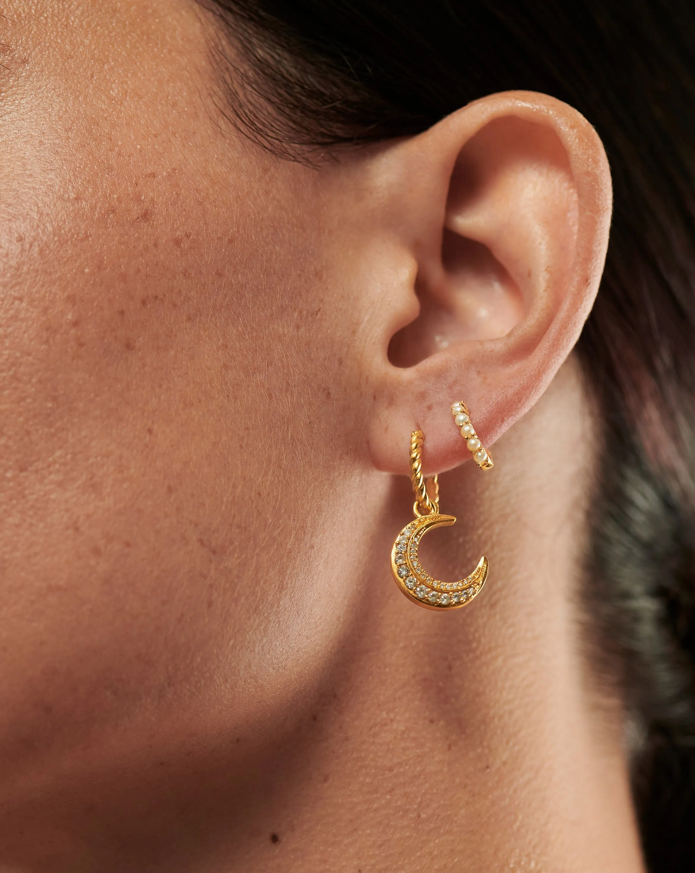Harris Reed Moonlight Pearl Earring Set | 18ct Gold Vermeil/Pearl