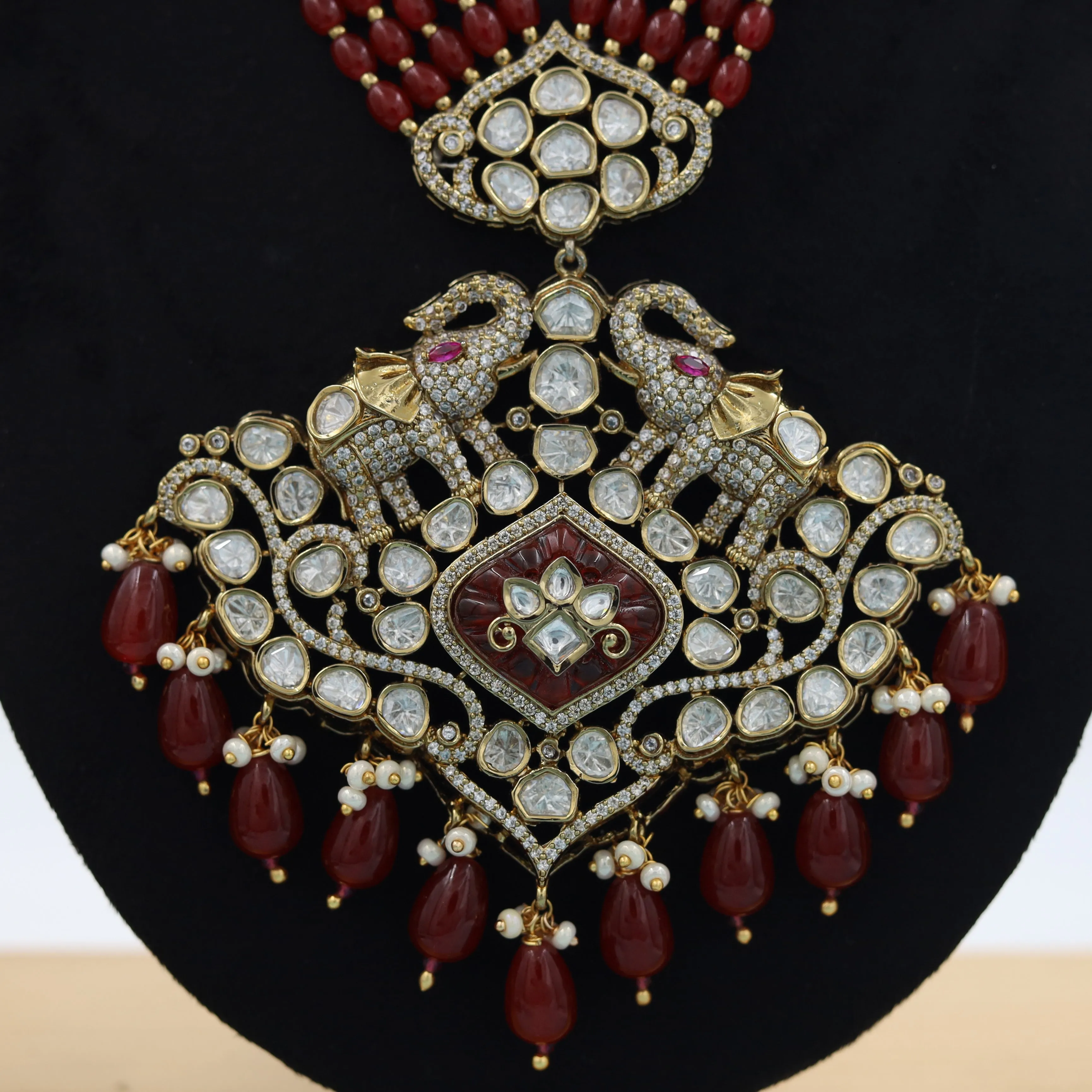 Heavy Kundan Pendant set 7497-34