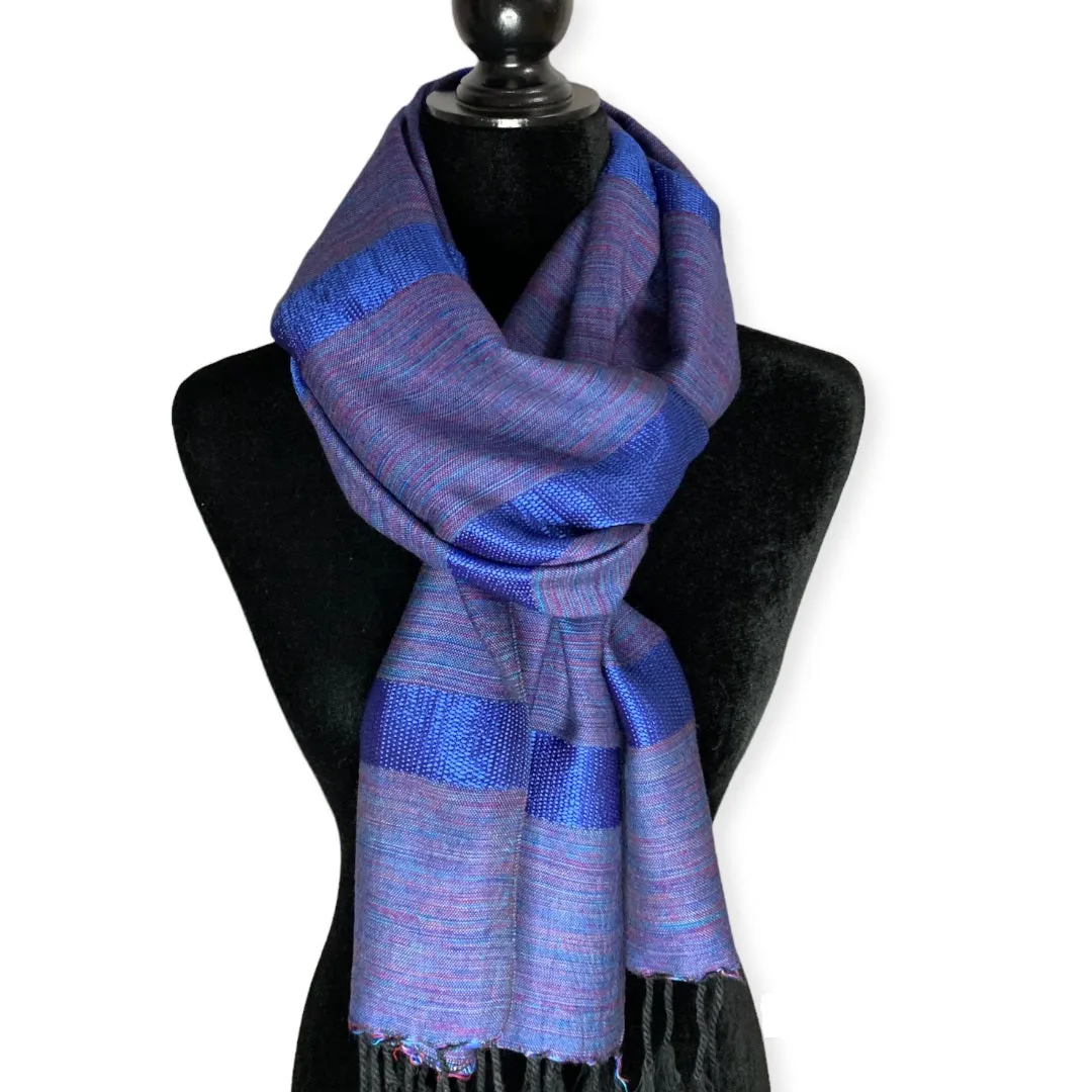 Helyat Handwoven Bamboo Viscose Scarf - Variegated Lapis Lazuli
