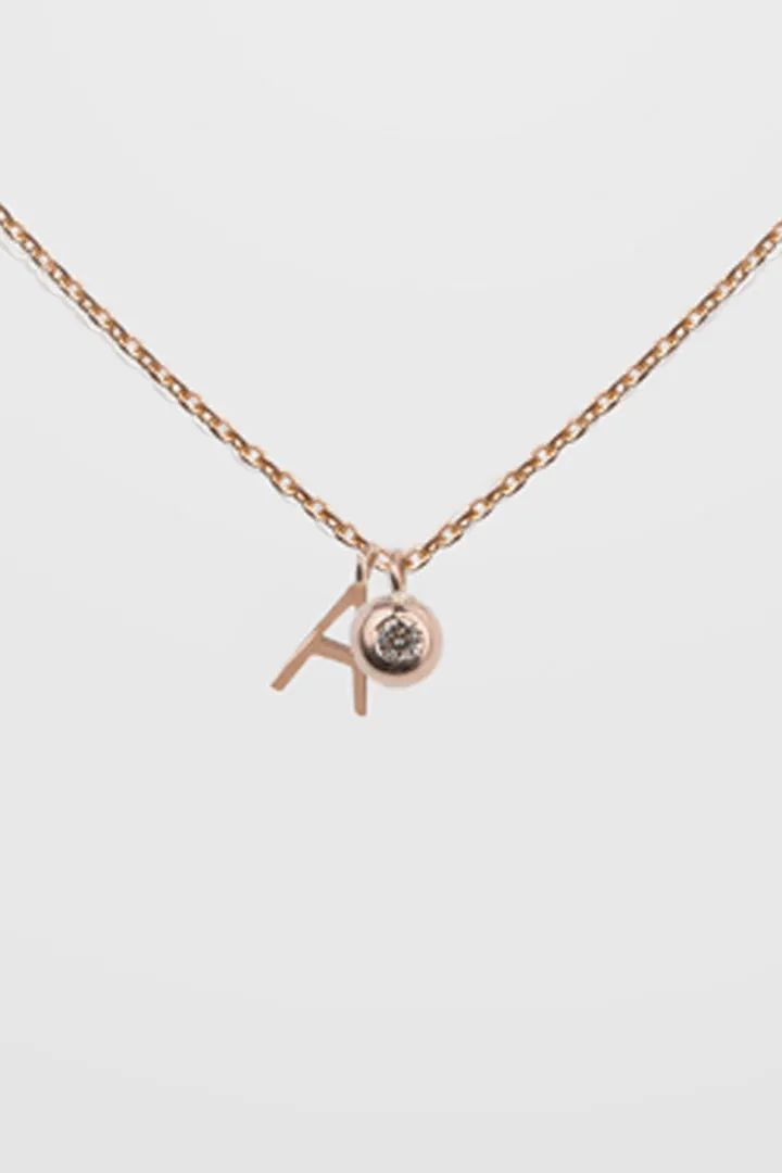 INITIAL BIRTHSTONE CLUSTER NECKLACE