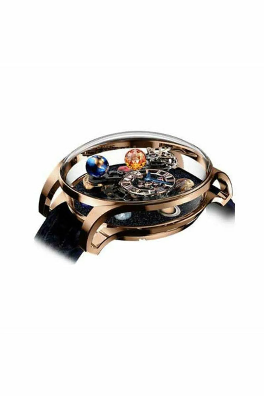 jacob & co. astronomia solar planets limited edition 44.5mm 18kt rose gold/sapphire men's watch