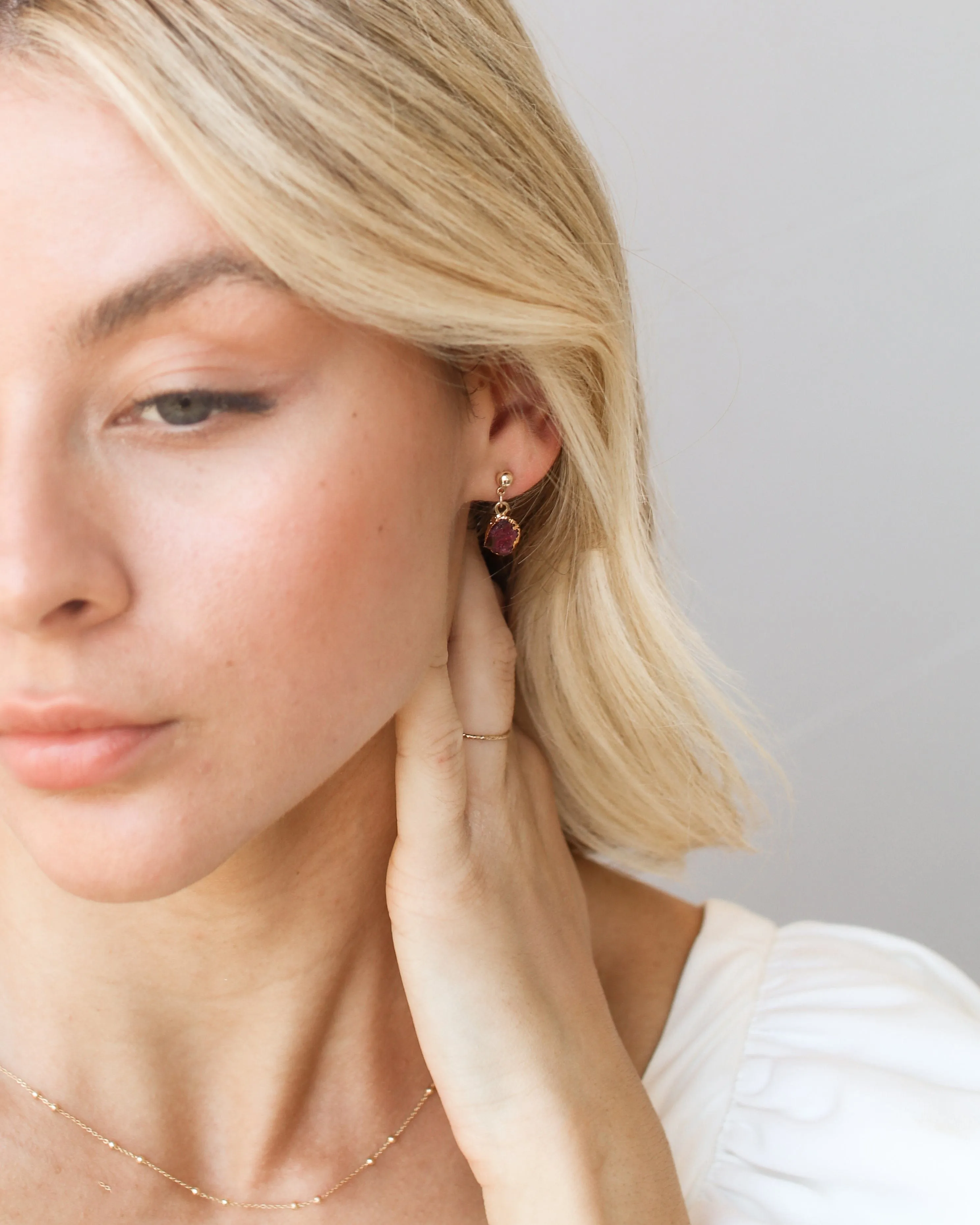 July | Ruby Earrings