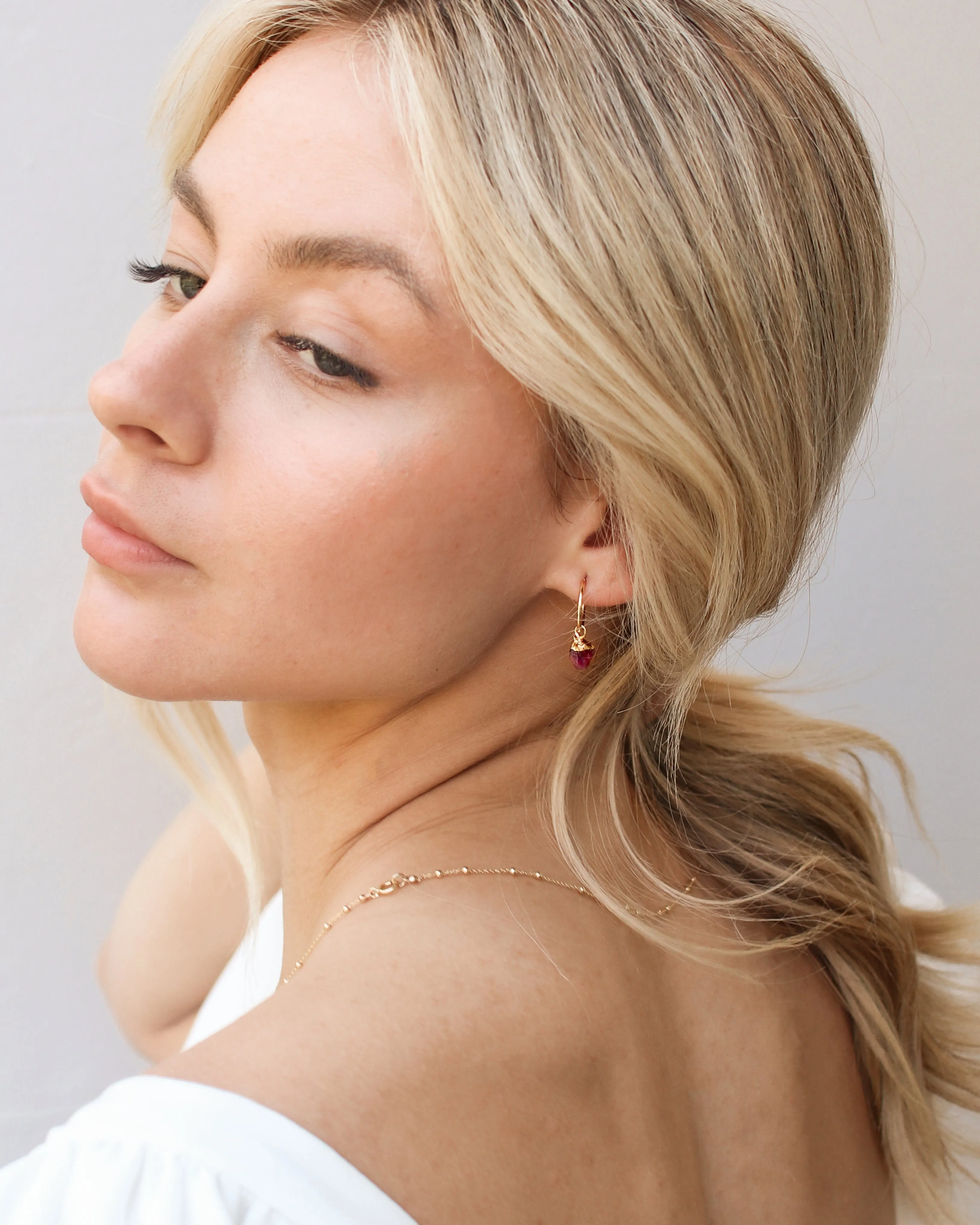 July | Ruby Earrings