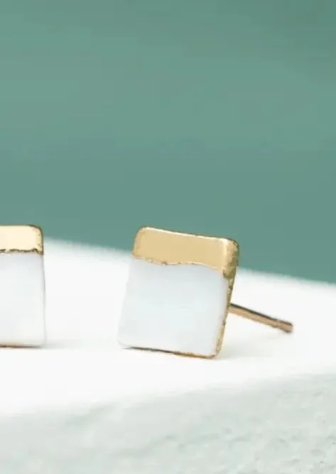 Kelly Mother of Pearl Stud Earrings
