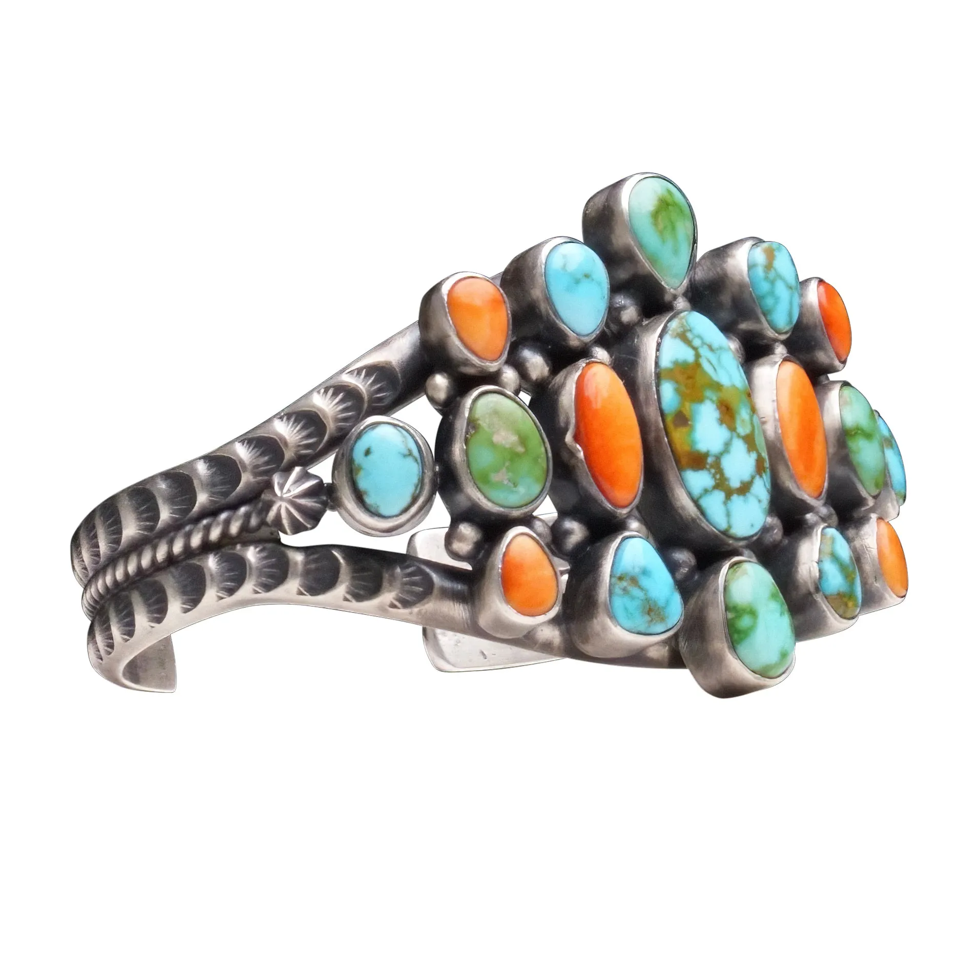 Kingman & Sonoran Turquoise with Spiny Oyster Shell Bracelet | Diane Wylie