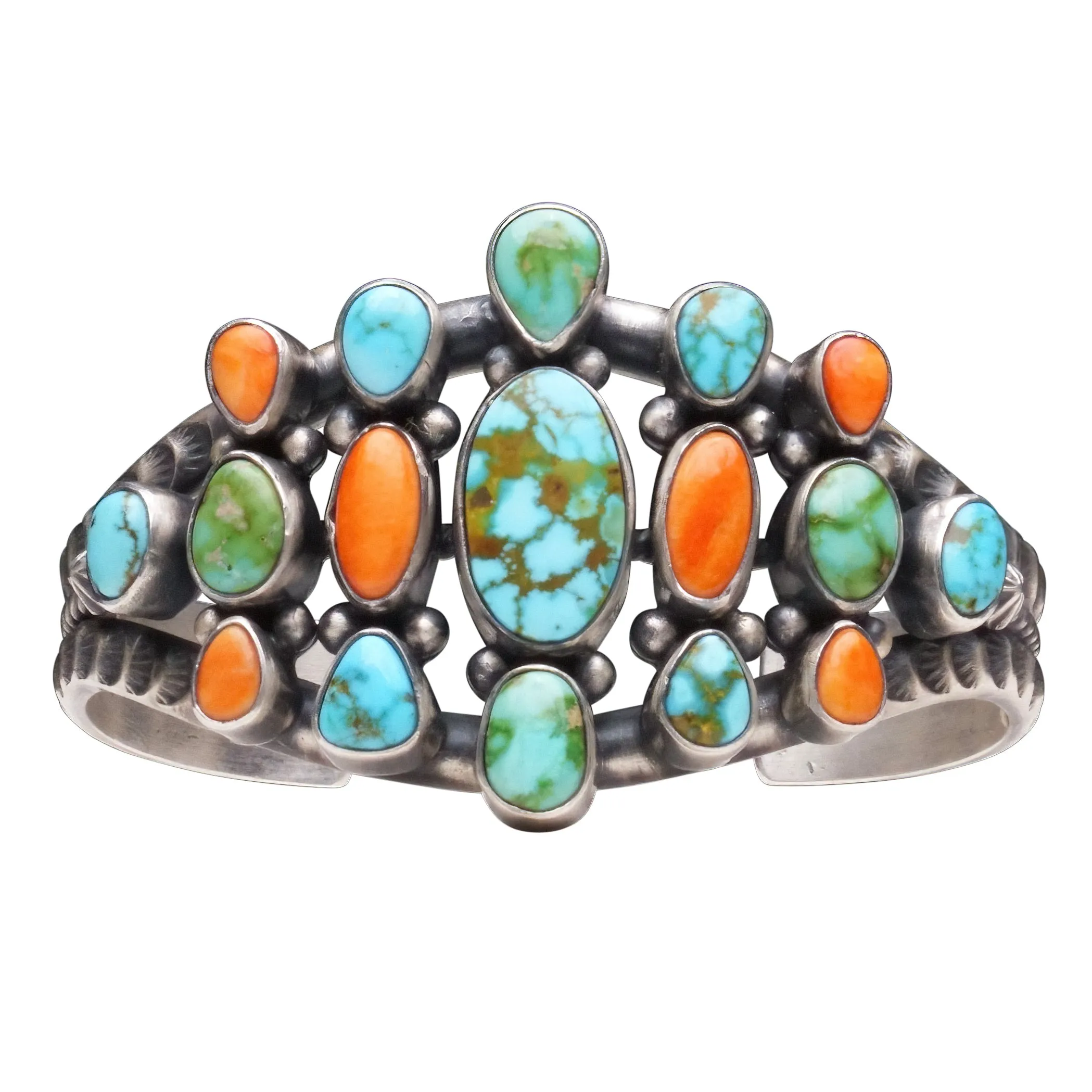 Kingman & Sonoran Turquoise with Spiny Oyster Shell Bracelet | Diane Wylie