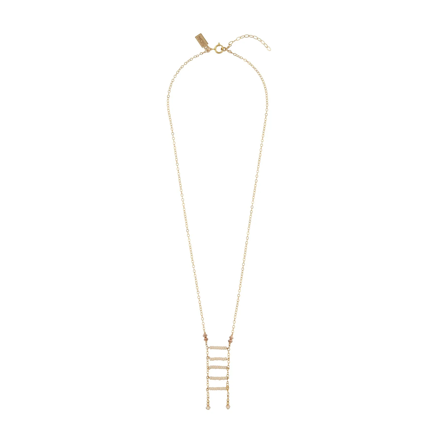 Ladder Pendant Necklace - PINK/HONEY/ROSE GOLD