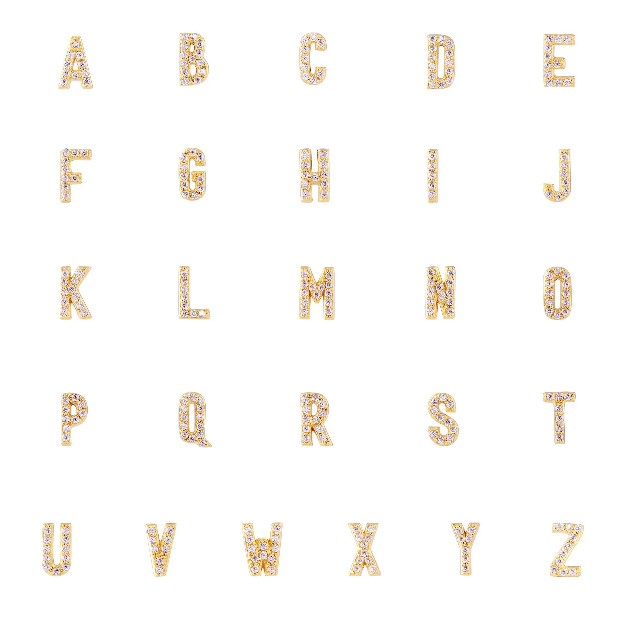 LETTER PAVE STUD - I